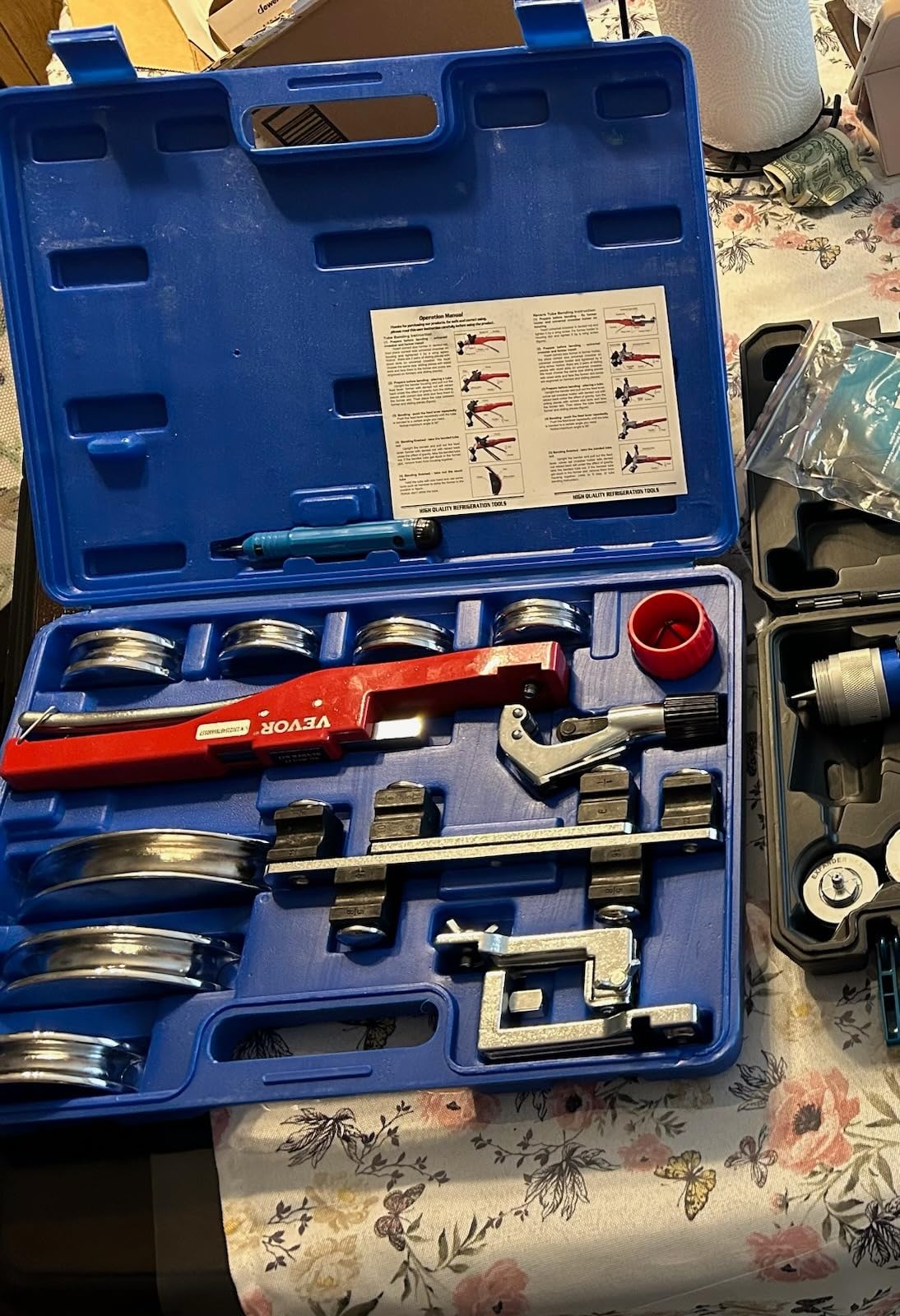 VEVOR Tubing Bender Kit, 1/4 to 7/8 Inch, Compact Ratcheting Tube Pipe Bender, Forward/Reverse Hand Bending Tool, with 7 Aluminium Alloy Dies, for Copper HVAC Air Conditioning Refrigeration Repair customer photo 2