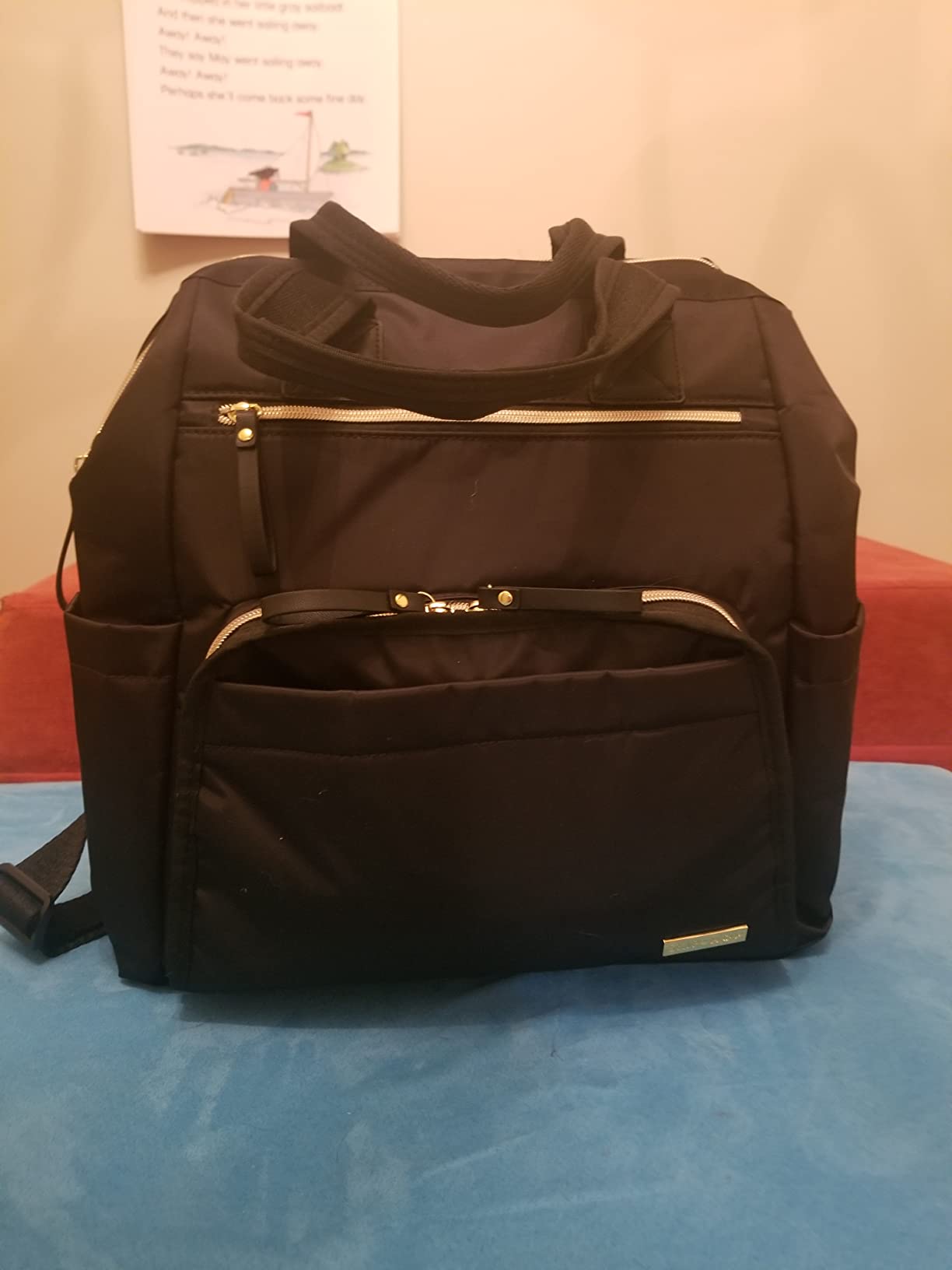 Skip Hop Diaper Bag Backpack with Portable Changing Pad, 9 Total Pockets, Easy-Access Wipes Pocket, Zippered Side Pocket, Luggage Sleeve & Stroller Straps, Fits a 15” Laptop, Luna, Sage customer photo 2