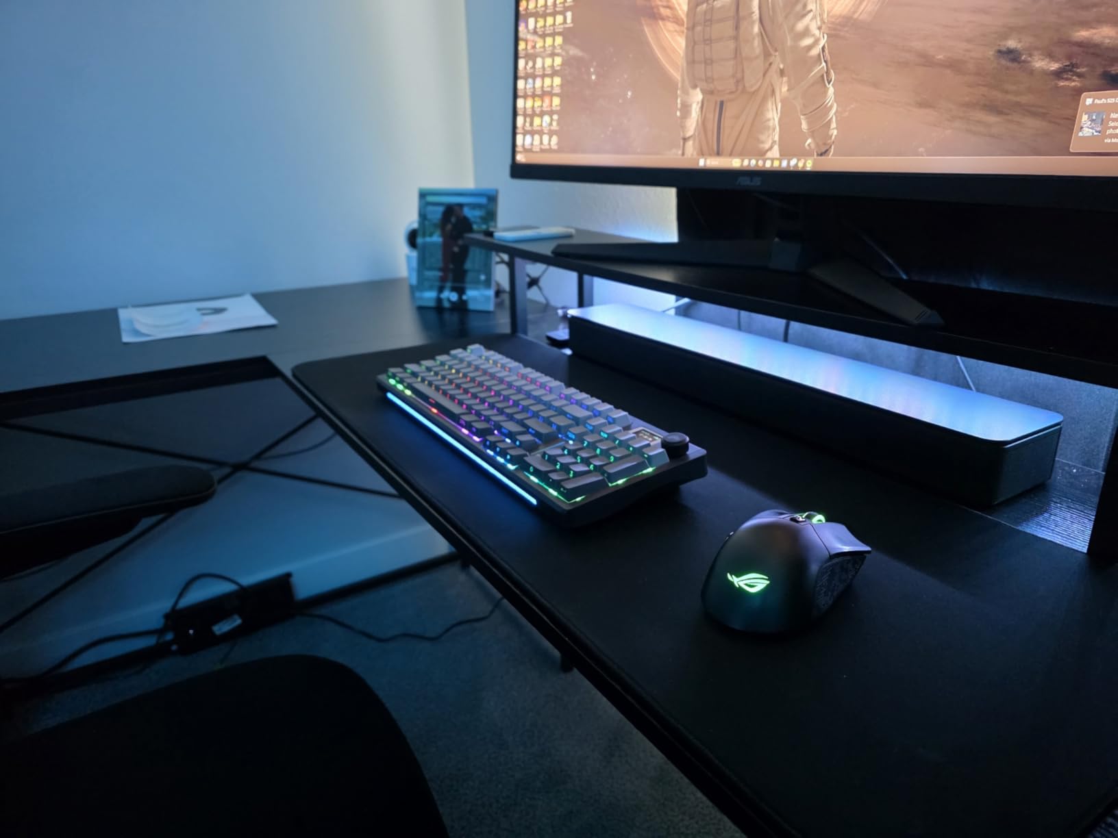 YITAHOME U Shaped Desk with Power Outlets & LED Lights | 79