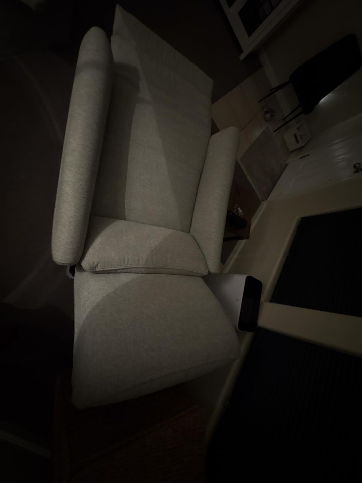 CHITA Power Swivel Glider Recliner Chair, Large-Wide, Linen customer photo 2