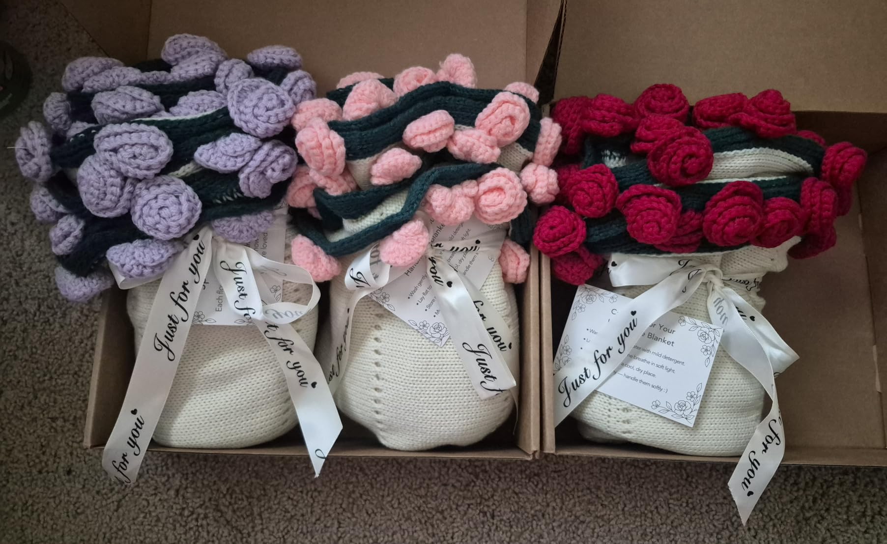Get Well Gifts for Women, Flower Bouquet Blanket Gift Baskets, Care Package, Self Care Gifts, Thinking of You Gifts for Wife Mom Female Friends, Birthday Gifts for Women customer photo 2