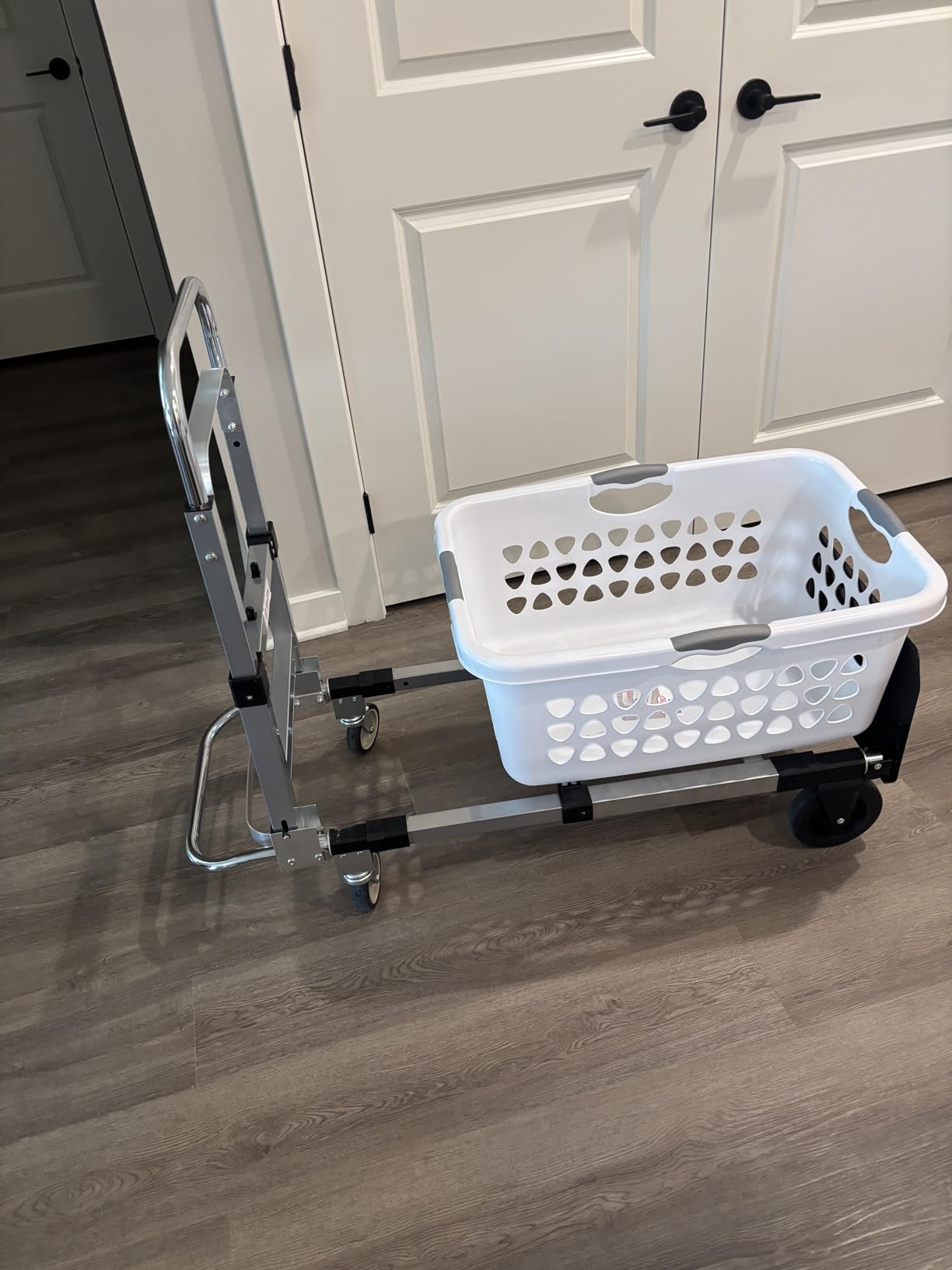 Suzhi Convertible Hand Truck Dolly Cart Heavy Duty/with 4 Wheels,Industrial Grade,1000 Lbs Load, 2 Straps for Moving Furniture/Appliance/Carton/Warehouse/Office customer photo 2