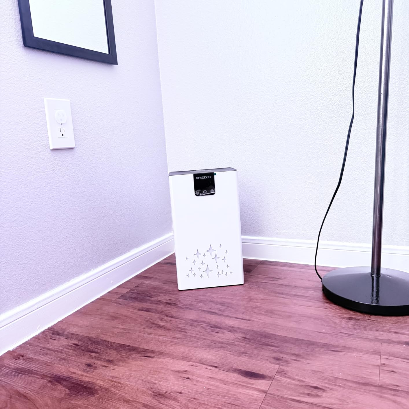 Dehumidifier, 95 OZ Water Tank Dehumidifiers for Home with Auto Shut Off, 1000 sq. ft. Dehumidifier for Bedroom Bathroom Basement Rv with 7 Color Light, Quiet Dehumidifiers with Sleep Mode, White customer photo 1