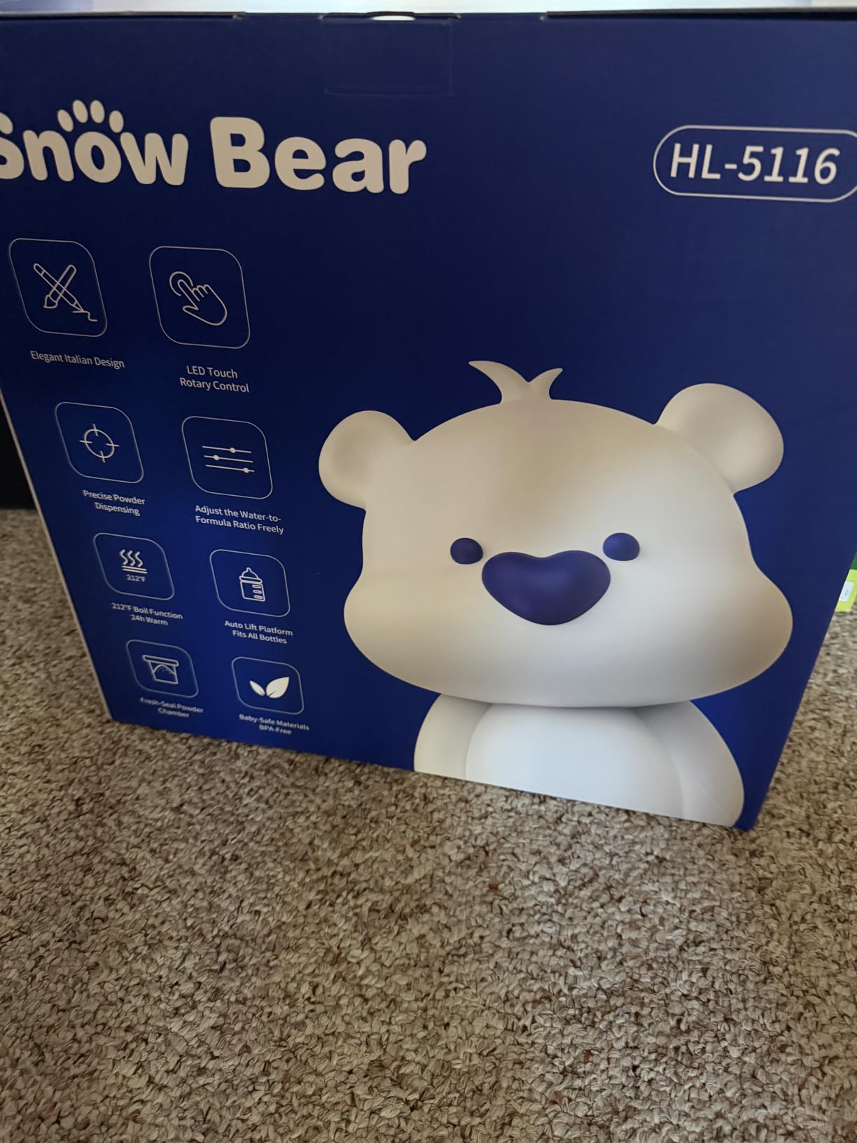 Snow Bear Baby Formula Maker - One Touch Warm Formula Dispenser customer photo 1