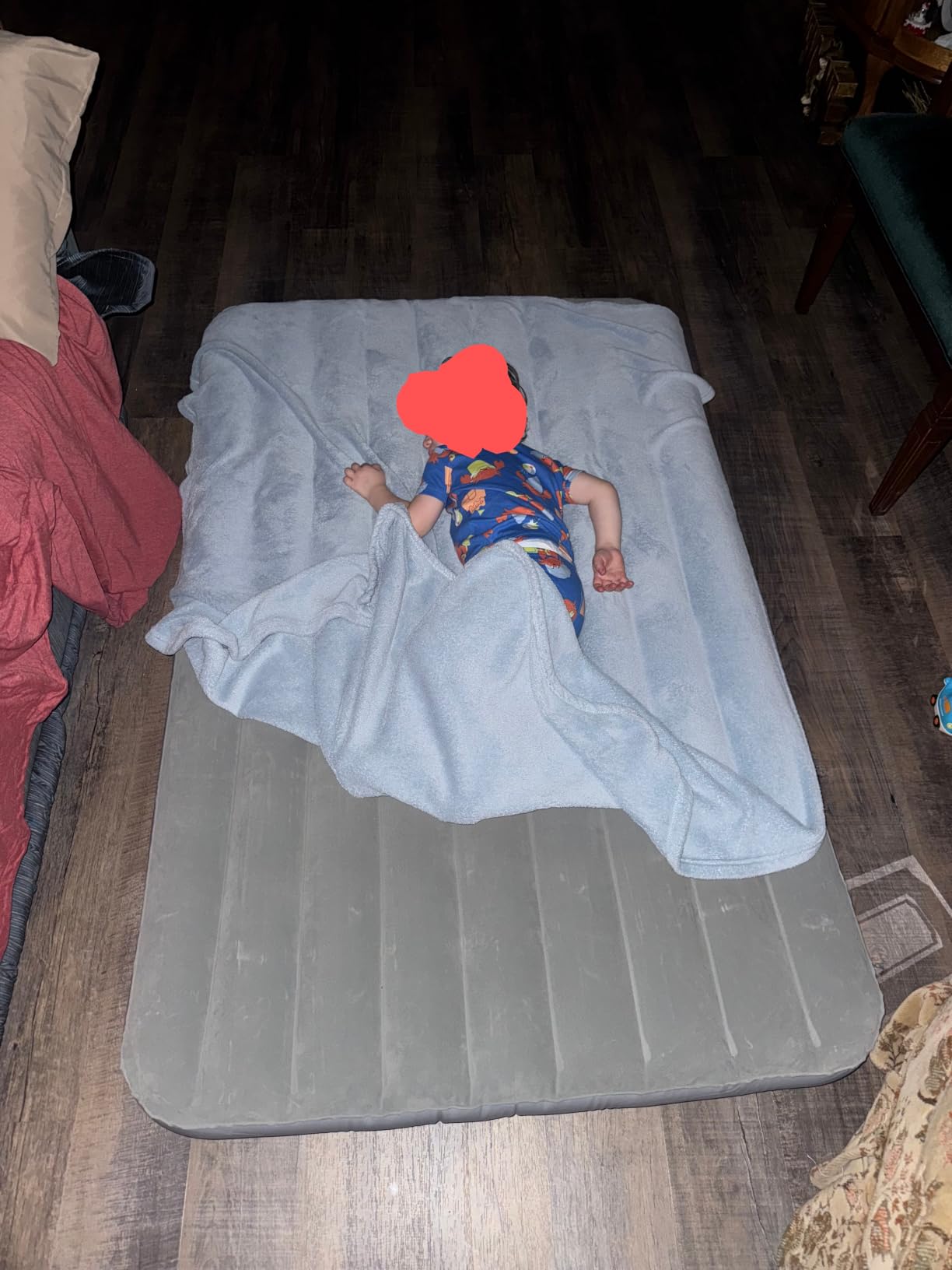 2026 large Inflatable Toddler Travel Bed with Tent,Blow Up Kid Air Mattress customer photo 2