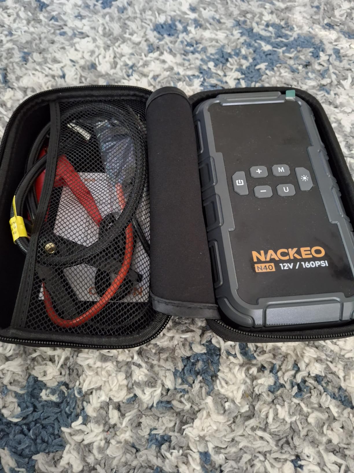 8000A Car Battery Jump Starter with Air Compressor 160PSI, Car Jumper Starter Portable (All Gas 12L Diesel), 12V Jump Box Car Battery with 600LM Light, Jumper Cables, Large LCD Display, Power Bank customer photo 2