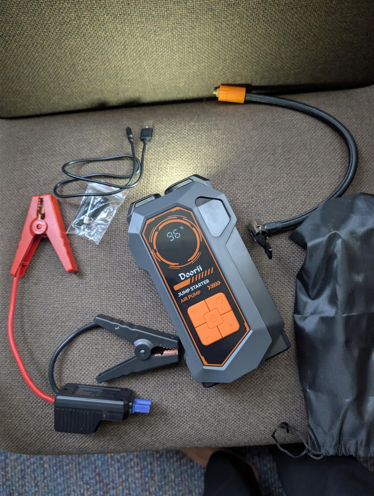 6000A Jump Starter with Air Compressor, 10-in-1 Car Jumper Starter Portable, 150PSI Tire Inflator/Air Pump, LED Flashlight for Up to 10.0L Gas / 8.0L Diesel Engines customer photo 2