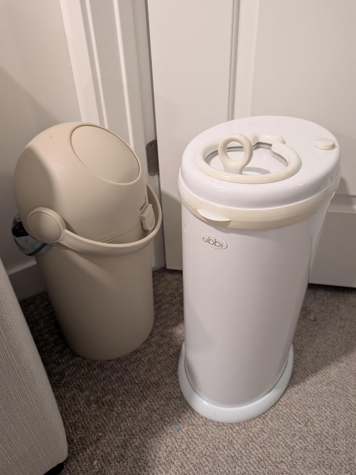 Grownsy Odor-Locking Baby Diaper Pail with Dual-Barrier Design, Beige | No Special Bag Required, Parent-Friendly One-Handed Operation, Compact Design for Any Nursery, Award-Inspired & Eco-Conscious customer photo 2