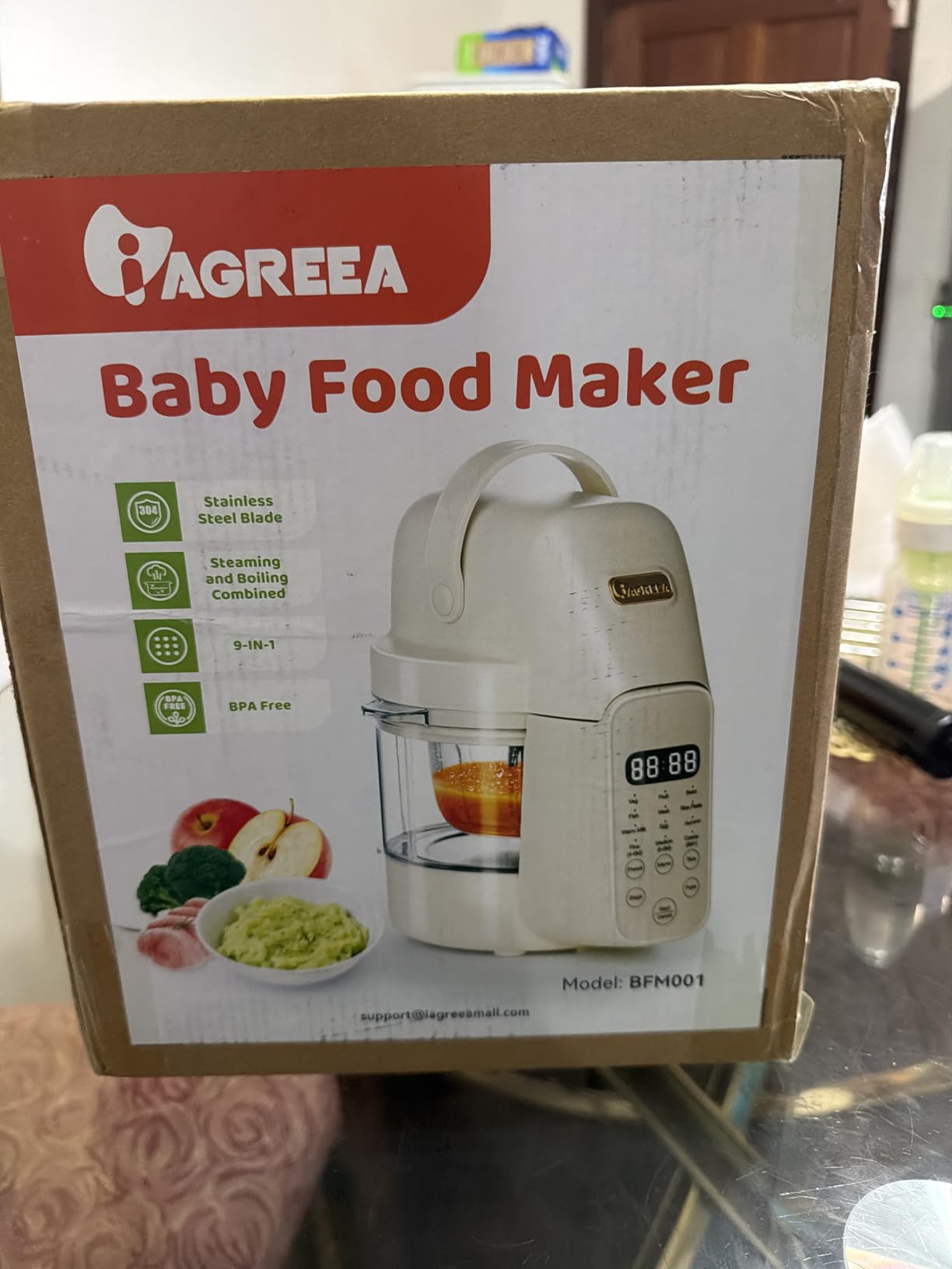 IAGREEA Baby Food Maker, 9-IN-1 Glass Baby Food Processor with Steamer customer photo 2