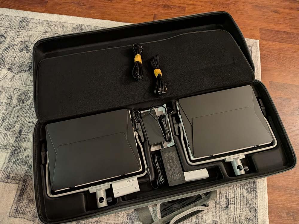 Godox LP600Bi 60W Bi-Color LED Light Panel 2-Light Kit, 2-Pack with Light Stand, Carrying Case, Battery Power, 2800-6500K, 9020lux@0.5m, APP Control for YouTube Video Recording, Live Streaming customer photo 1