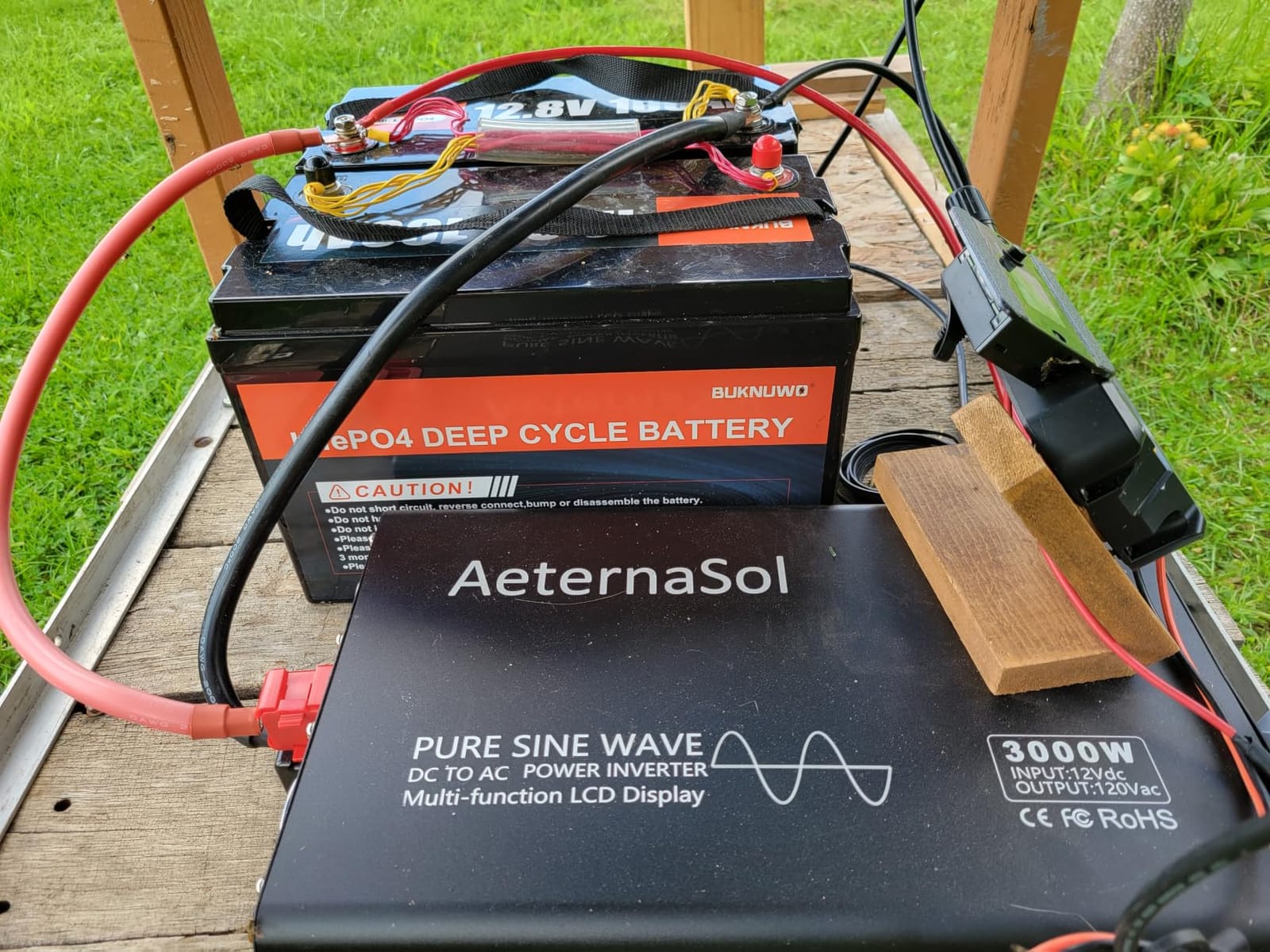 12V 100Ah LiFePO4 Lithium Battery with Bluetooth,15000+ Cycles Lithium Battery for Trolling Motor, Off-Grid,Boat,RV, Marine, Solar (12.8V 100Ah-Bluetooth) customer photo 2