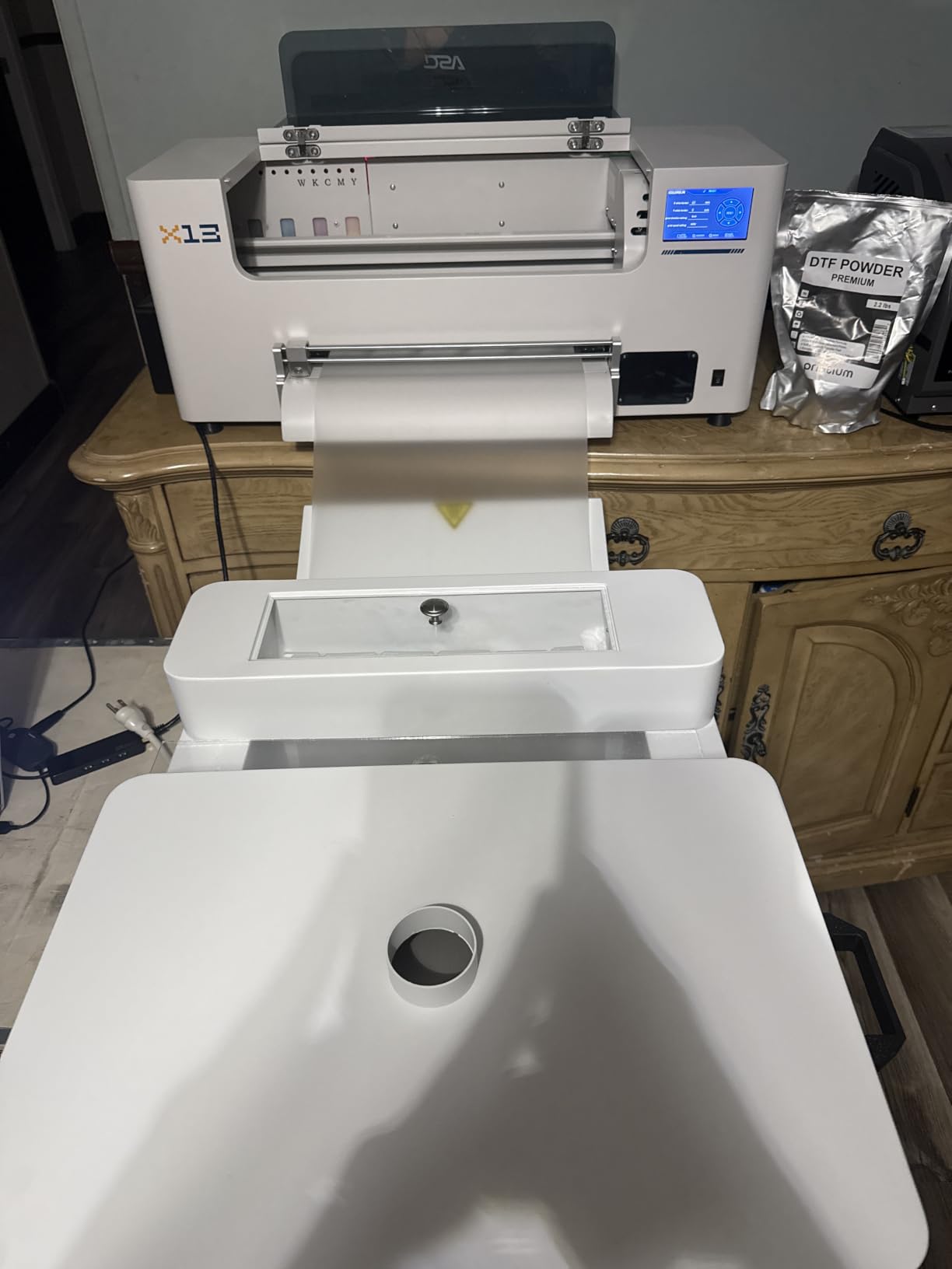 DSV A3 F1080 DTF Printer with Shaker&Purifier, 24/7 Auto-Maintenance&White Circulation, 5'' LED Multi-Function Touch Screen, 2X Speed Print Compared to L1800, 2-Year Free Ink customer photo 2