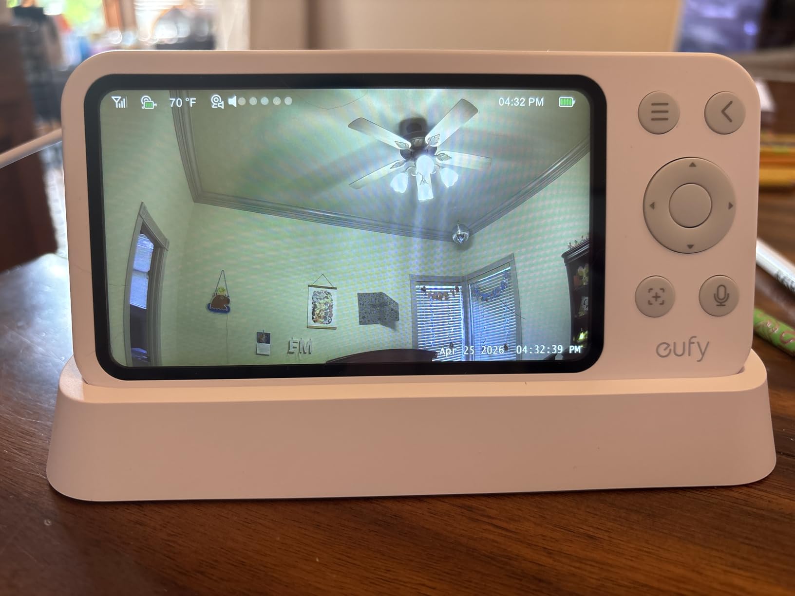 eufy Security Baby Monitor, Hybrid Wi-Fi and No Wi-Fi Connection, 24/7 Recording in app, Pan-Tilt, Portable Camera with Built-in Battery, ANR customer photo 1