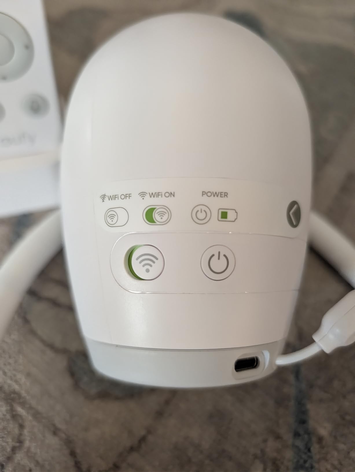 eufy Security Baby Monitor, Hybrid Wi-Fi and No Wi-Fi Connection, 24/7 Recording in app, Pan-Tilt, Portable Camera with Built-in Battery, ANR customer photo 2