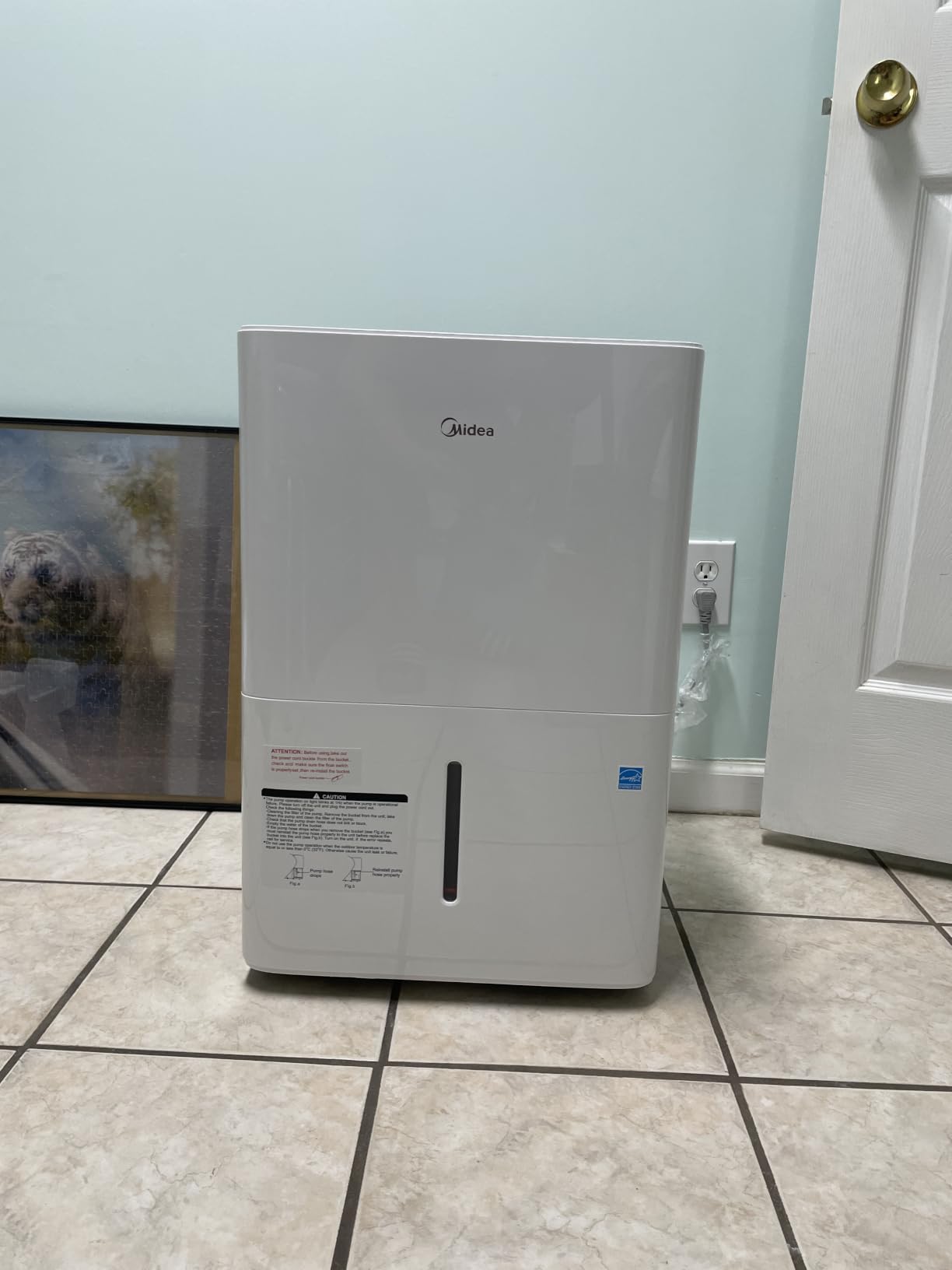 Midea 50 Pint Dehumidifier with Pump, 4,500 Sq. Ft, Energy star customer photo 1