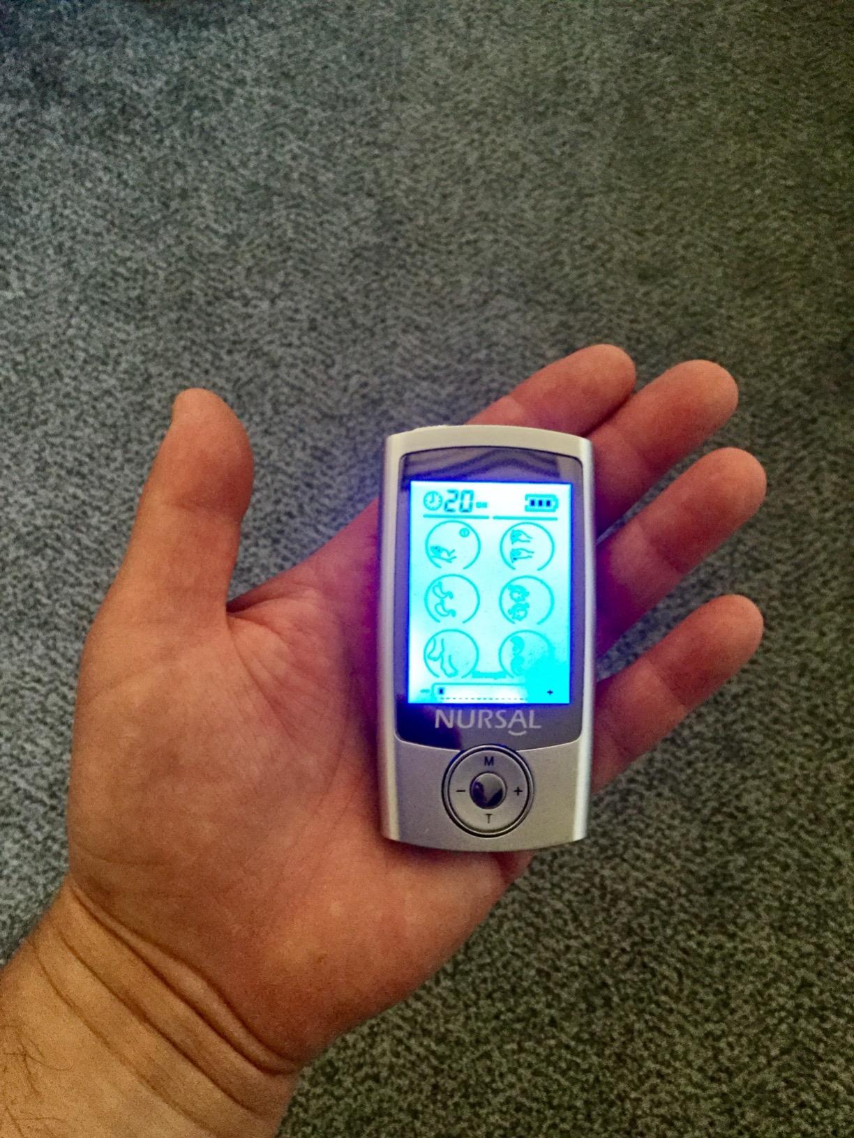 NURSAL 60 Modes TENS Unit Muscle Stimulator for Pain Relief Therapy, 3-in-1 Dual Channel EMS Muscle Stimulator for Back, Shoulder, Neck, Knee, Sciatica, Rechargeable TENS Machine with 12 TENS Pads customer photo 2