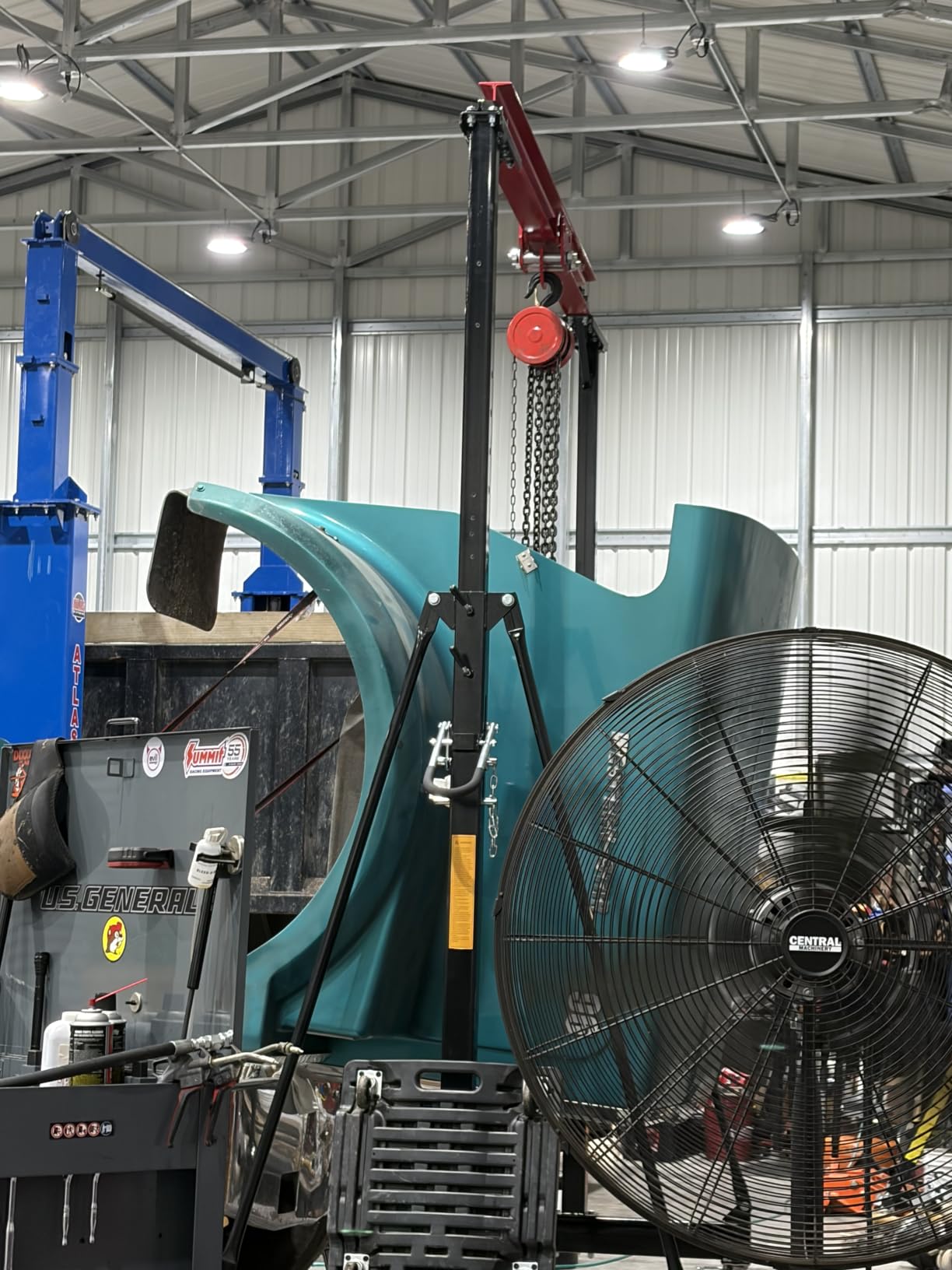 3 Ton Gantry Crane MAX6600LBS, Upgraded Trolley, Adjustable Height (8.53-12.47 FT), Width (8.53 FT), Steel I-Beam Construction, Portable Shop Hoist for Factories, Warehouses customer photo 1