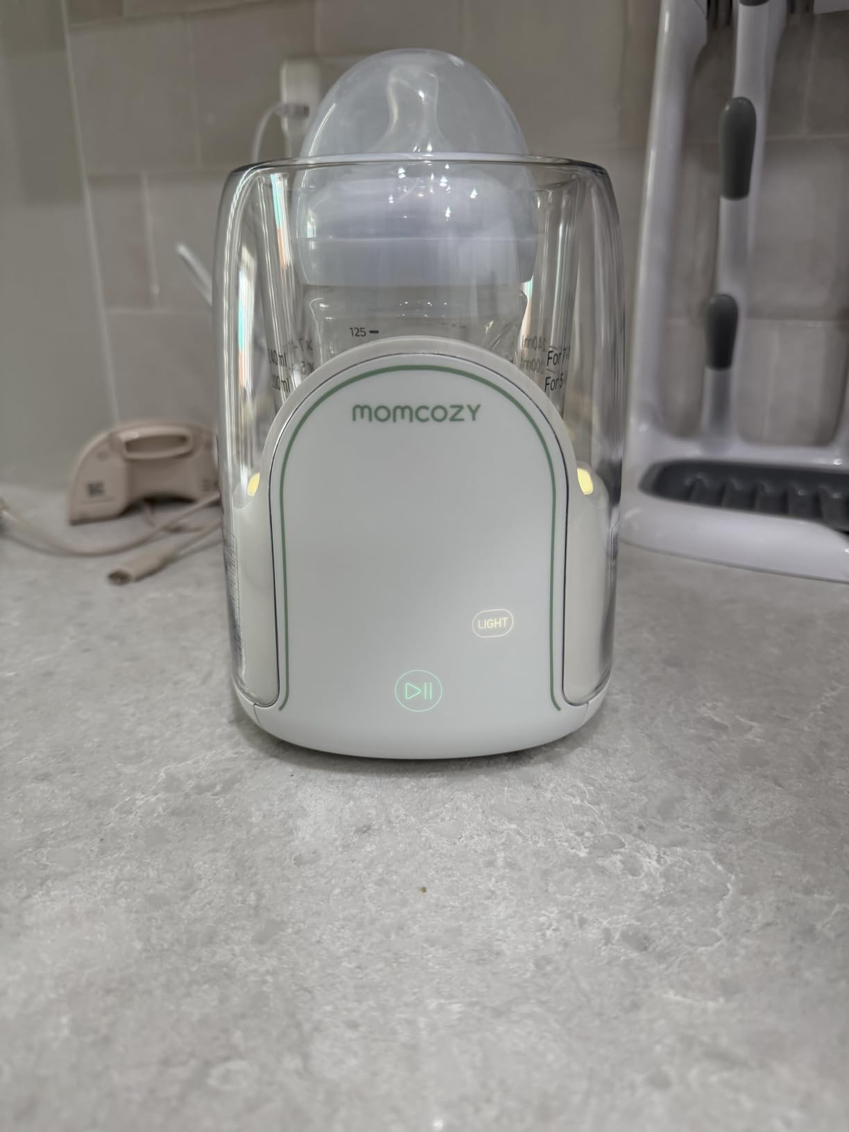 Momcozy NightPro Bottle Warmer for Baby Breast Milk with Night Light | Easy Night Feeding, BPA-Free Tritan, Fast & Even Heating with Nutrients Preserved, Newborn Breastfeeding Essentials for Mom customer photo 1