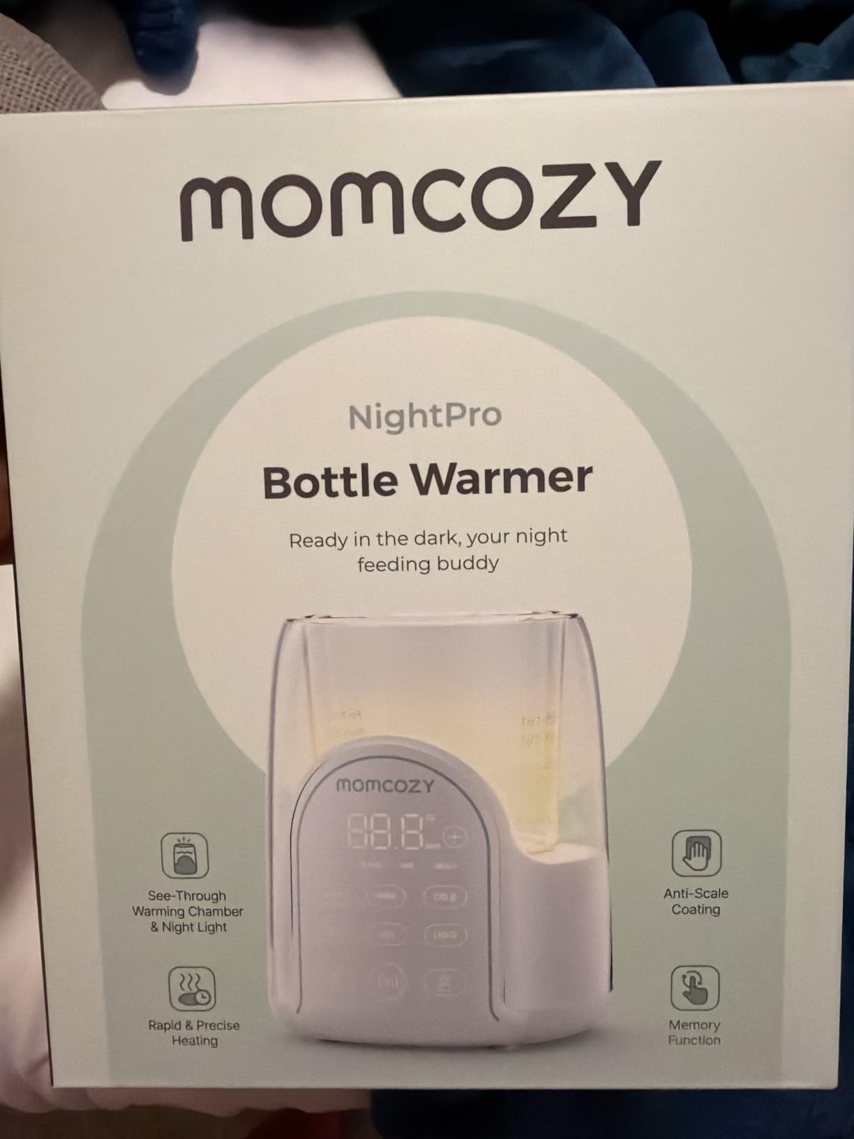 Momcozy NightPro Bottle Warmer for Baby Breast Milk with Night Light | Easy Night Feeding, BPA-Free Tritan, Fast & Even Heating with Nutrients Preserved, Newborn Breastfeeding Essentials for Mom customer photo 2