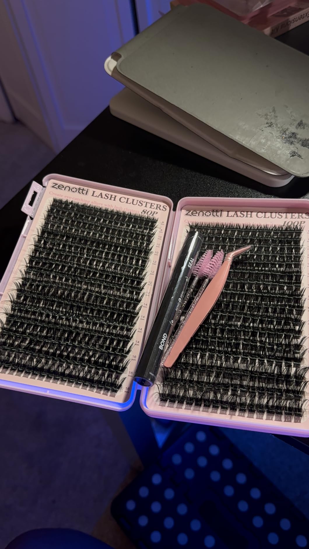 Lash Clusters Kit, 640PCS Natural Eyelash Clusters Kit 30D 40D 50D 60D Wispy Cluster Eyelash Extensions 9-16mm Daily Look Individual Lashes Soft Band with Lash Bond & Seal Tweezers Brush by zenotti customer photo 1