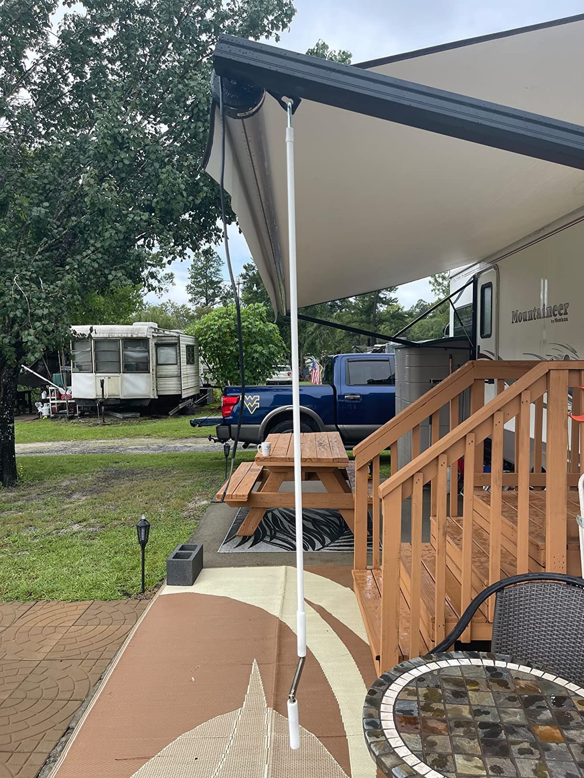 Awnlux White Modular Motorized RV Awning Full Set Assemblies for RV, 5th Wheel, Travel Trailers, Toy Haulers, and Motorhome- Electric RV Awning for Camper or Home -14x8 Ft-Grey Fade customer photo 2