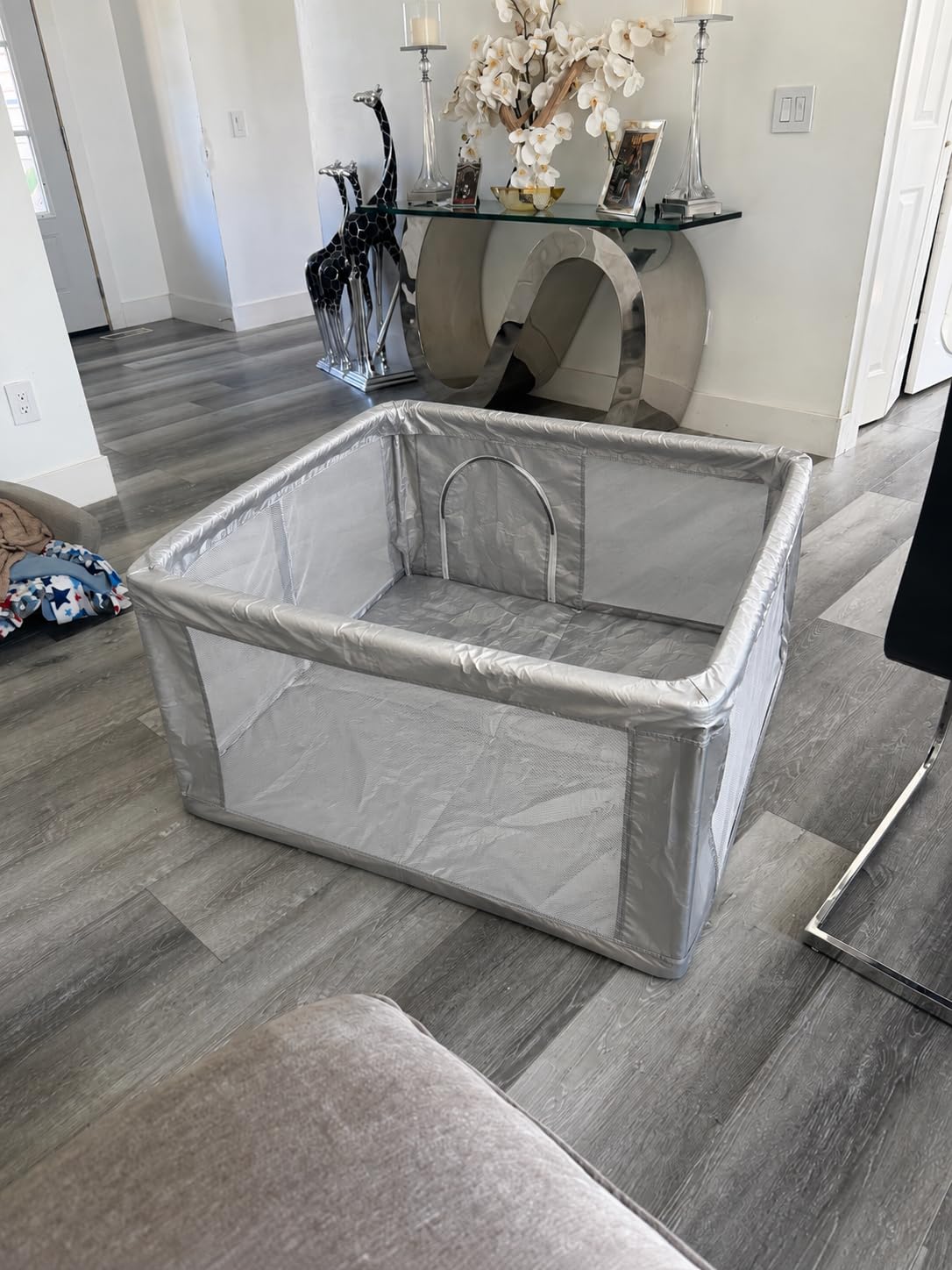 JINXIA 50x50 Inch Playpen for Babies and Toddlers, Soft & Skin-Safe Fabric customer photo 1