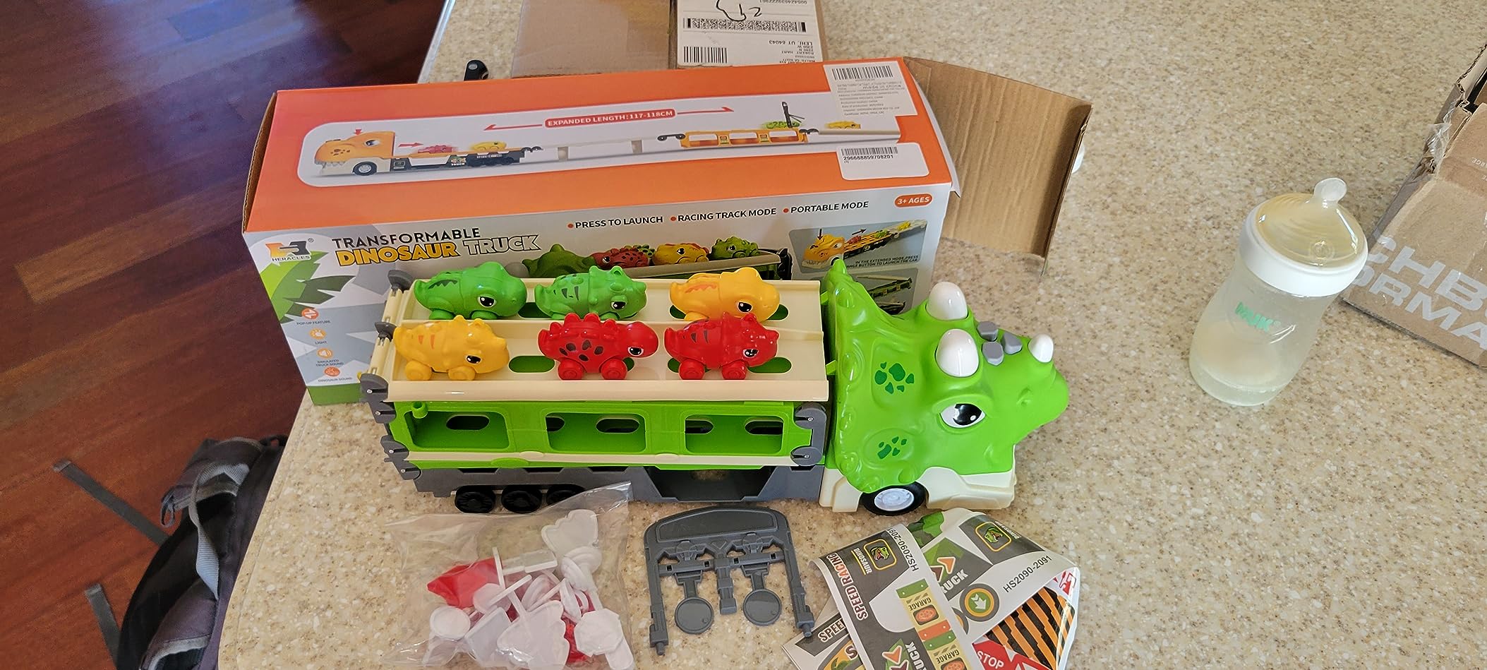 Hot Bee Electric Train Set for Kids, 134pcs Gravity-Defying Race Track customer photo 2