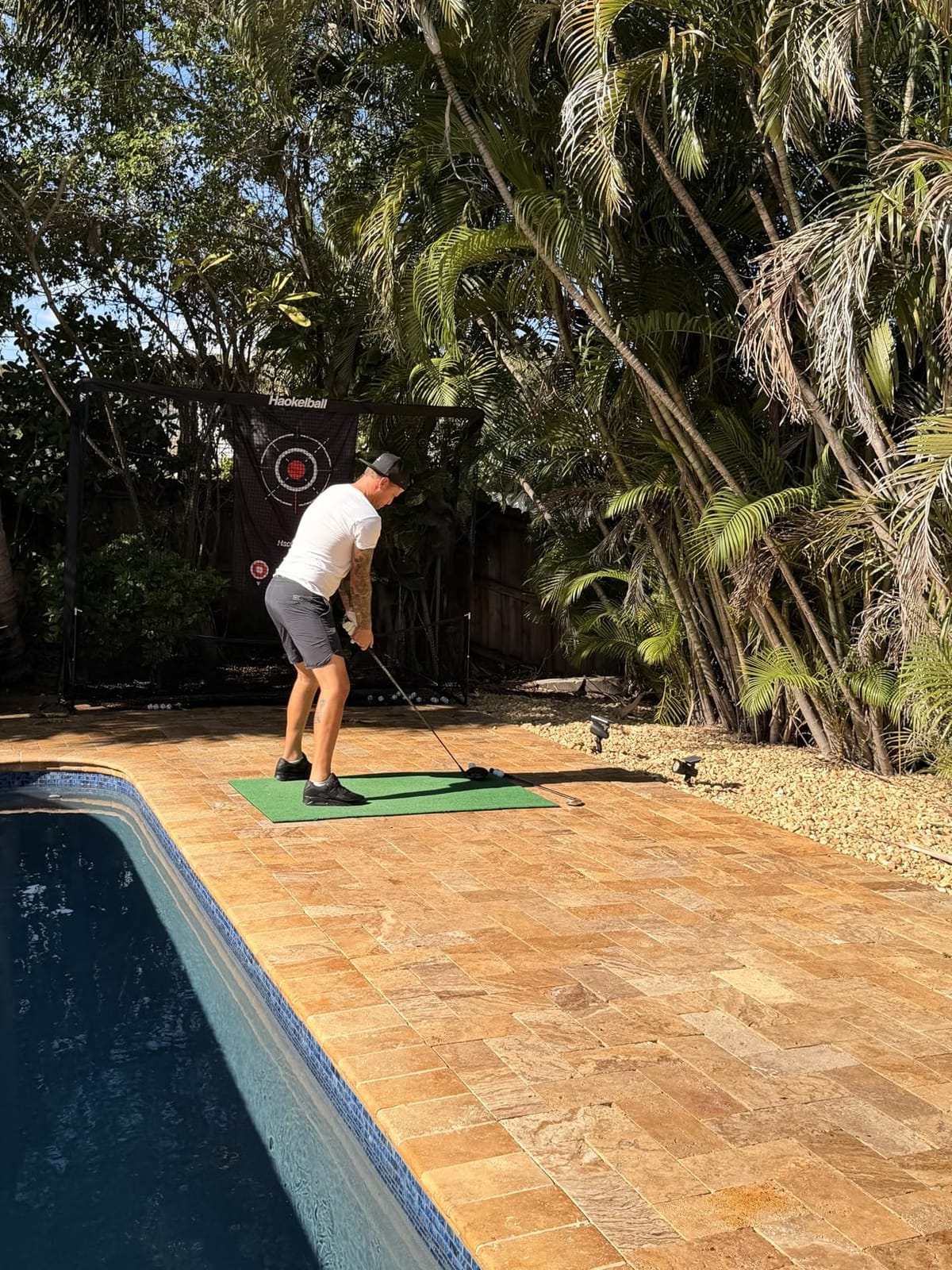 Haokelball Golf Practice Net 10x8FT Driving Hitting Net & Simulator Cage customer photo 2
