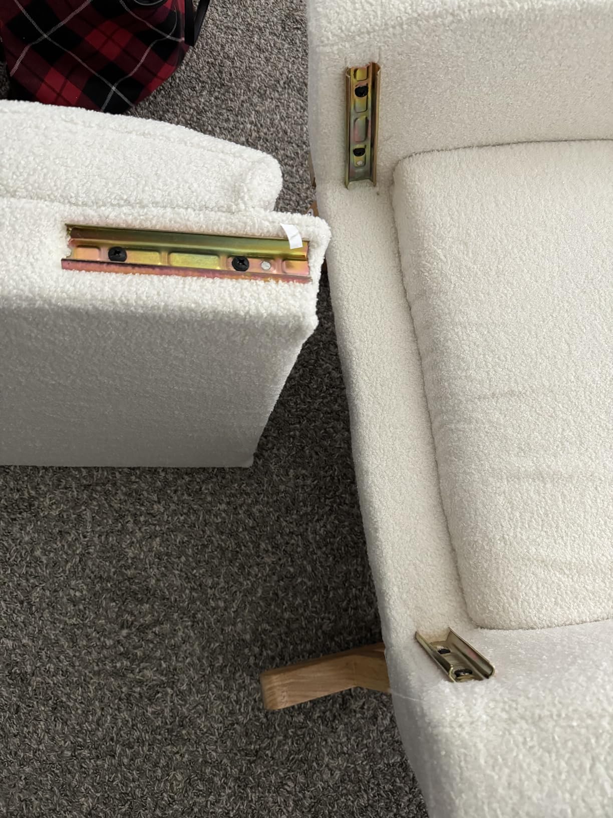 HCHAIRH Rocking Chair Nursery, Boucle Teddy Nursing Rocking Chairs, Upholstered Nursery Glider Rocker for Mom Nursery Morden Accent Rocking Chair with Side Pocket for Living Room,Bedroom, Light Green customer photo 1
