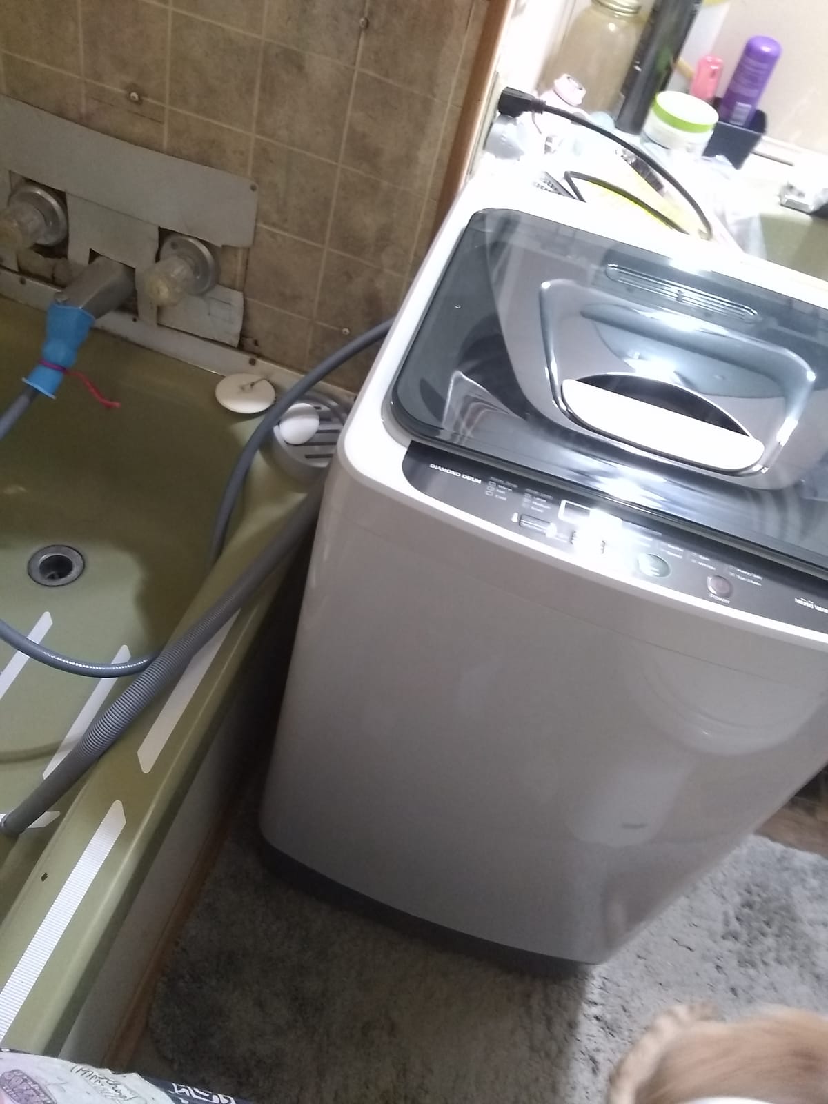 INTERGREAT Portable Washing Machine, 5.5 Lbs Mini Washer Machine Compact, 110V Single Tub Portable Laundry Washer Machine for Apartments, Dorms, Traveling, RV, Grey customer photo 1