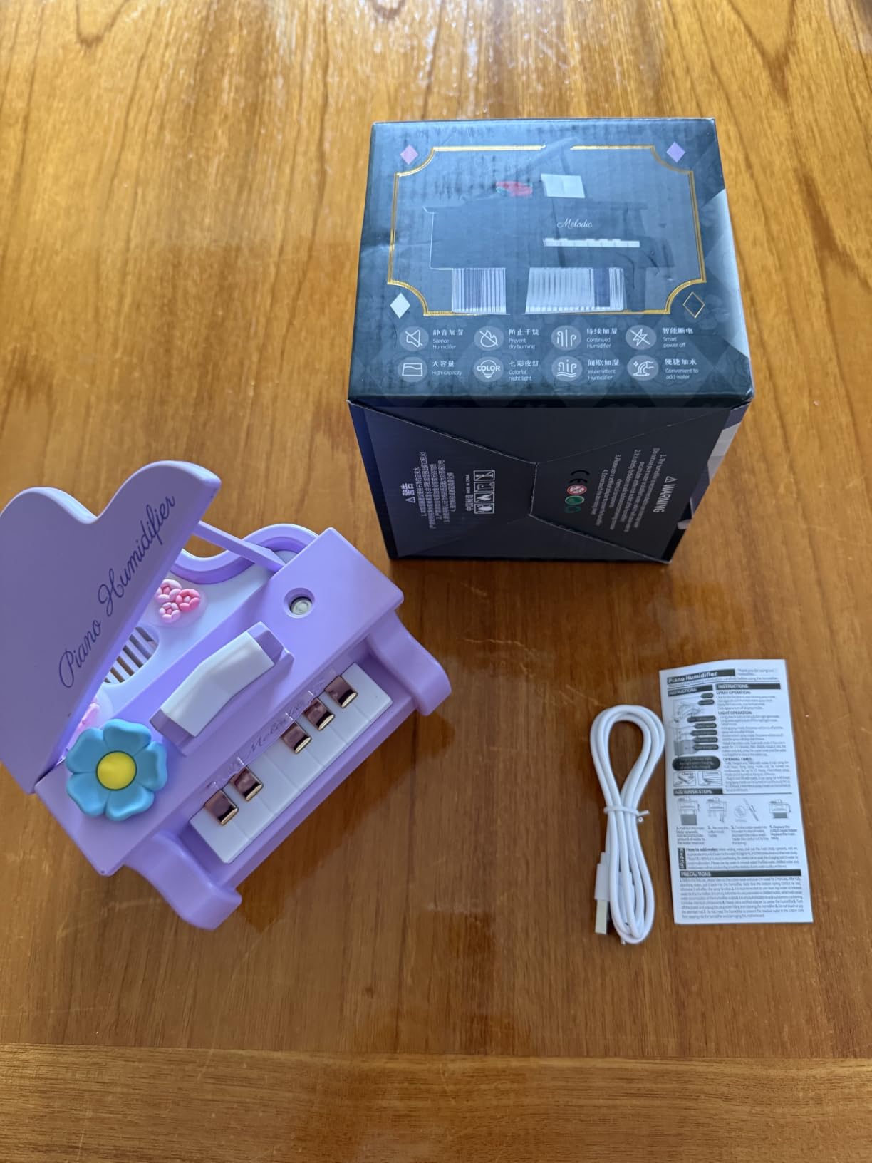 Mini Piano Humidifier, Cute Desktop Air Humidifier customer photo 2