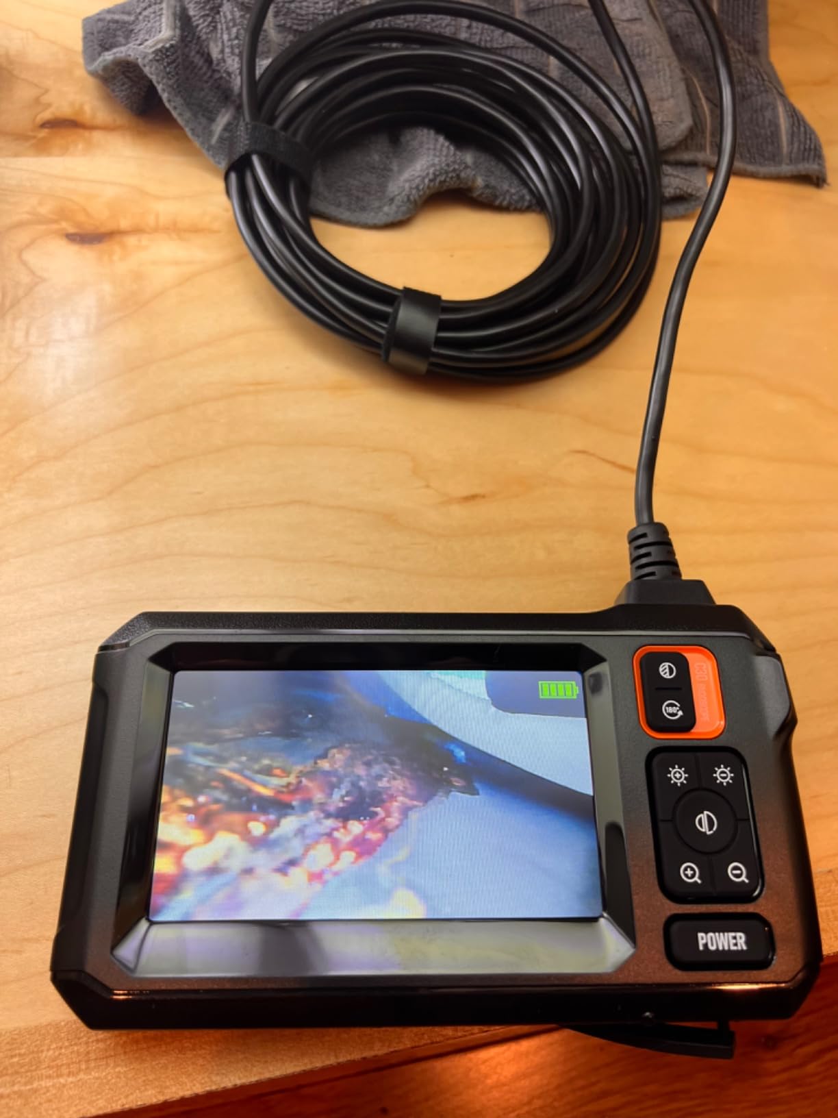 Endoscope Camera with Light, 1920P HD Borescope Tools (16.5FT) | Snake Camera with 8 LED Lights, IP67 Waterproof Inspection Camera, 4.3