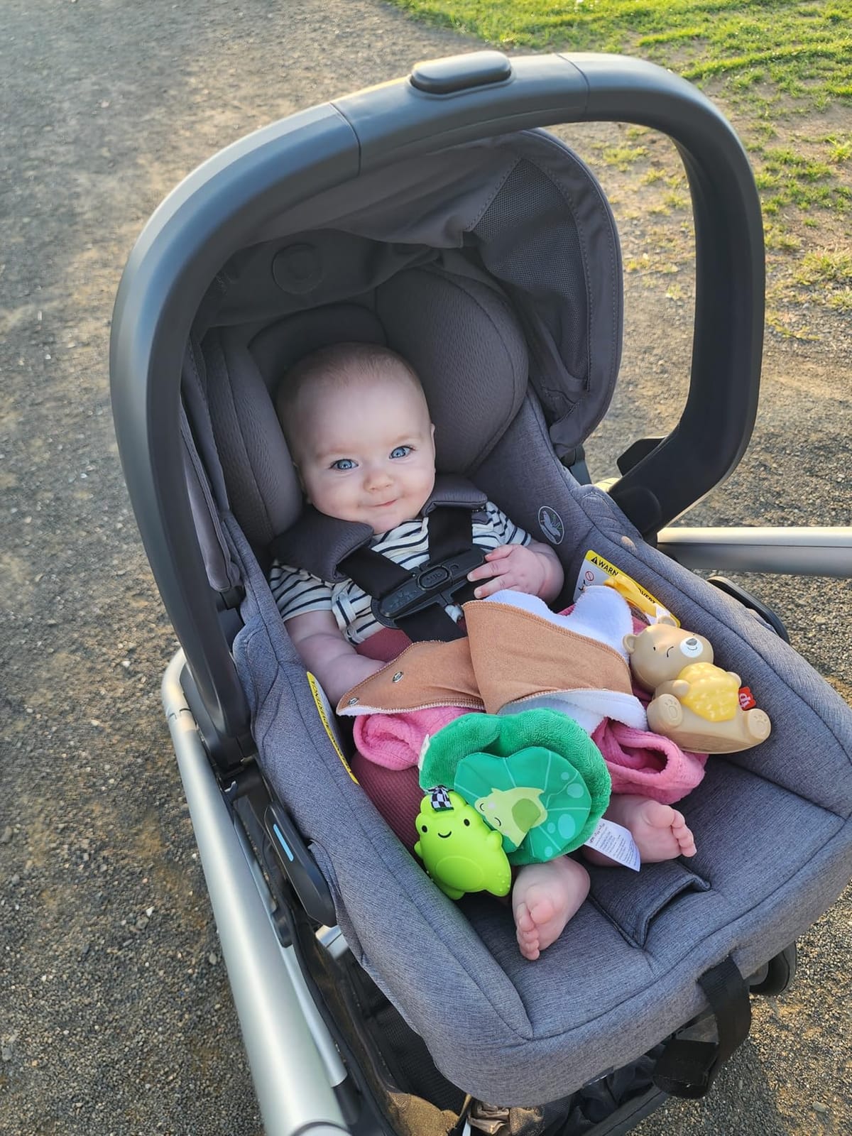 UPPAbaby Mesa V3 Infant Car Seat with Base, Insert & SmartSecure - James customer photo 2