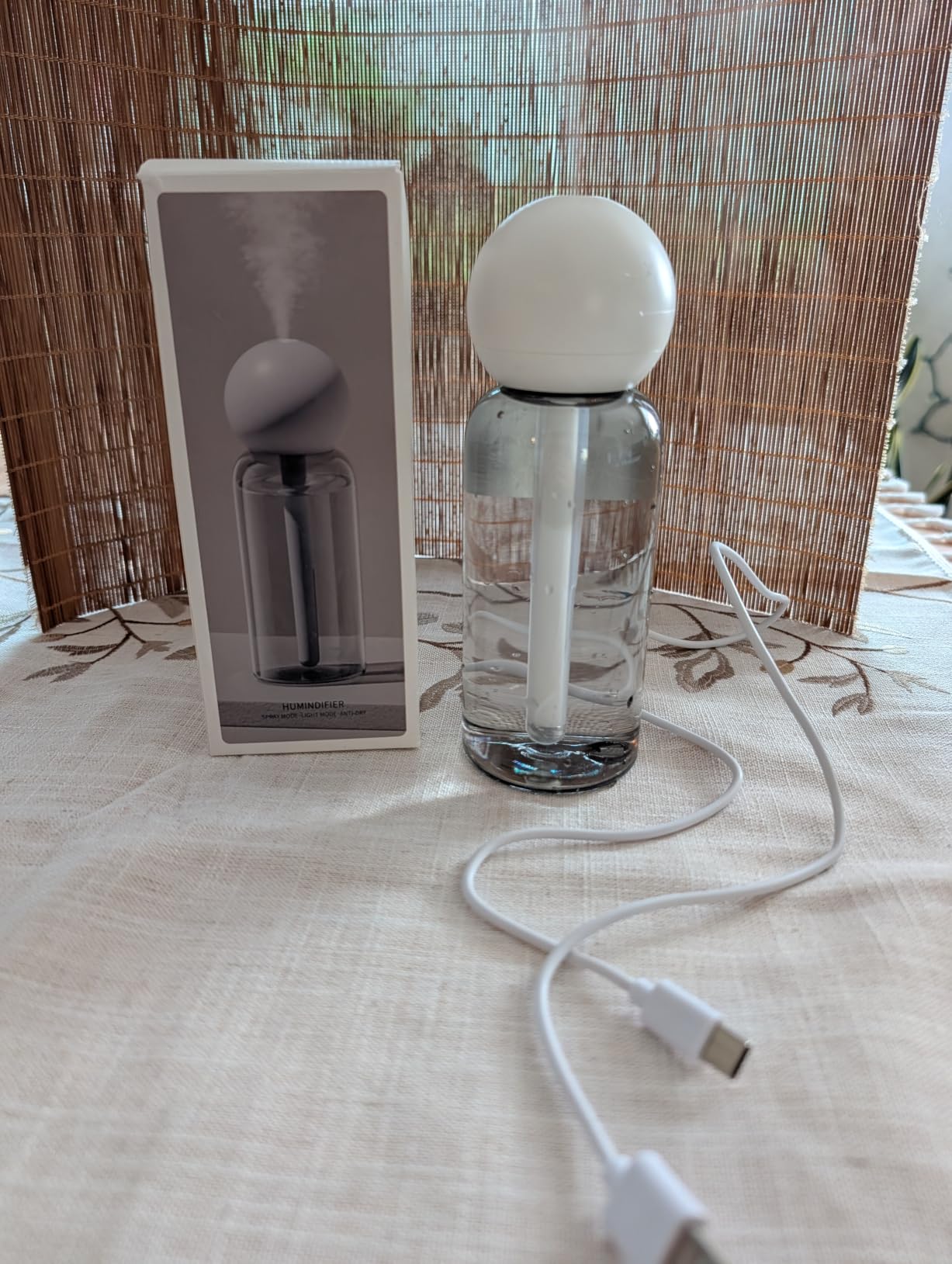 Quiet Cool Mist Humidifier for Bedroom, 220ml Small Humidifier for Desk & Office, Long-Lasting Mini Portable Humidifier for Travel, Car & Indoor Plants, Multiple Spray Modes customer photo 2