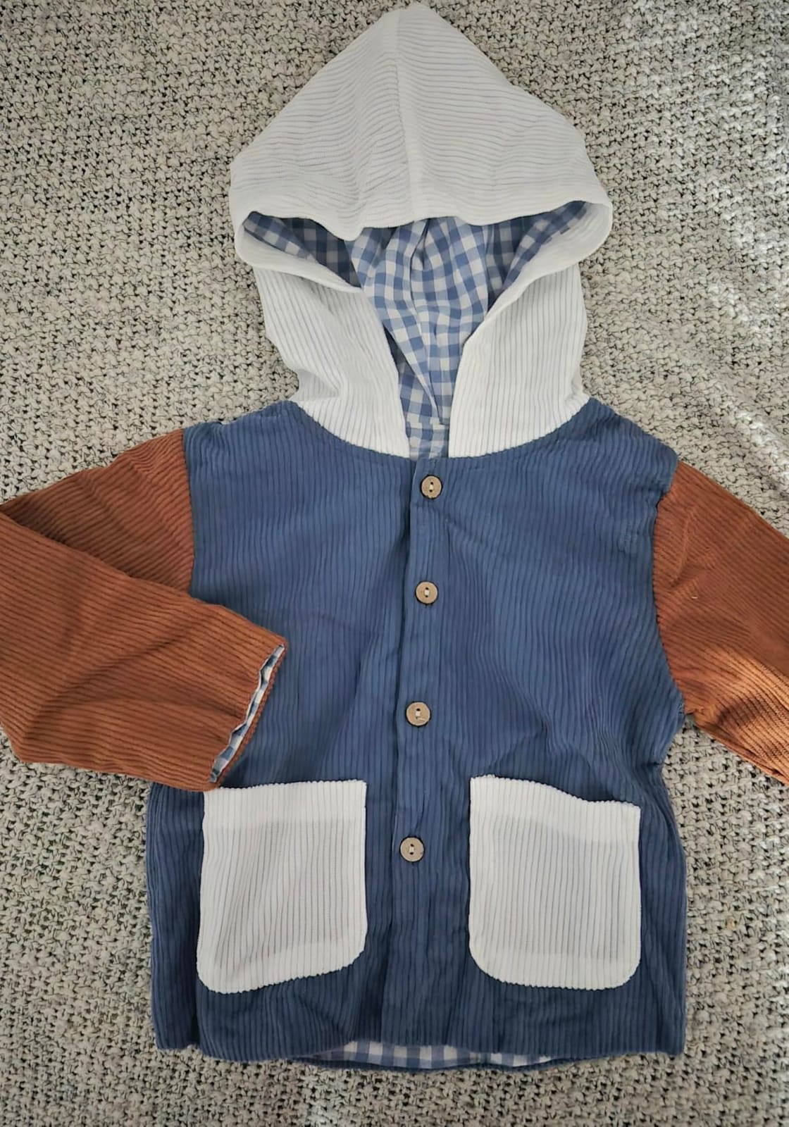 Toddler Baby Boy Girl Hooded Jacket Button Down Outwear Fall Winter Outfit customer photo 1