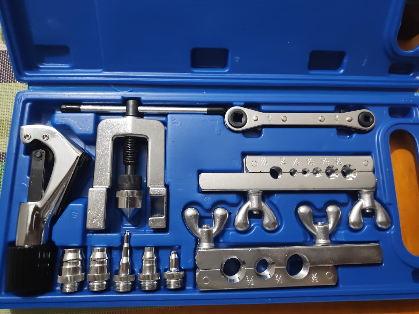 Thorstone 45 Degrees Single Flaring Tool & Swaging Tool Kit for HVAC Tubing, Dark Blue customer photo 1