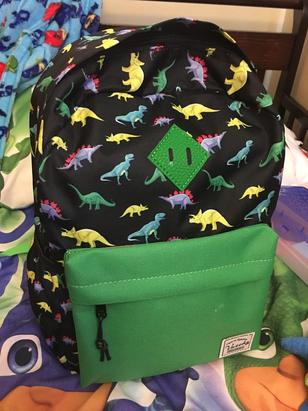 VASCHY Mini Toddler Backpack for Boys,Small Preschool Backpack Lightweight Kids Backpack for Ages 3–4, Cute Vehicle Travel Daypack Daycare Bookbag, 12 Inch customer photo 1