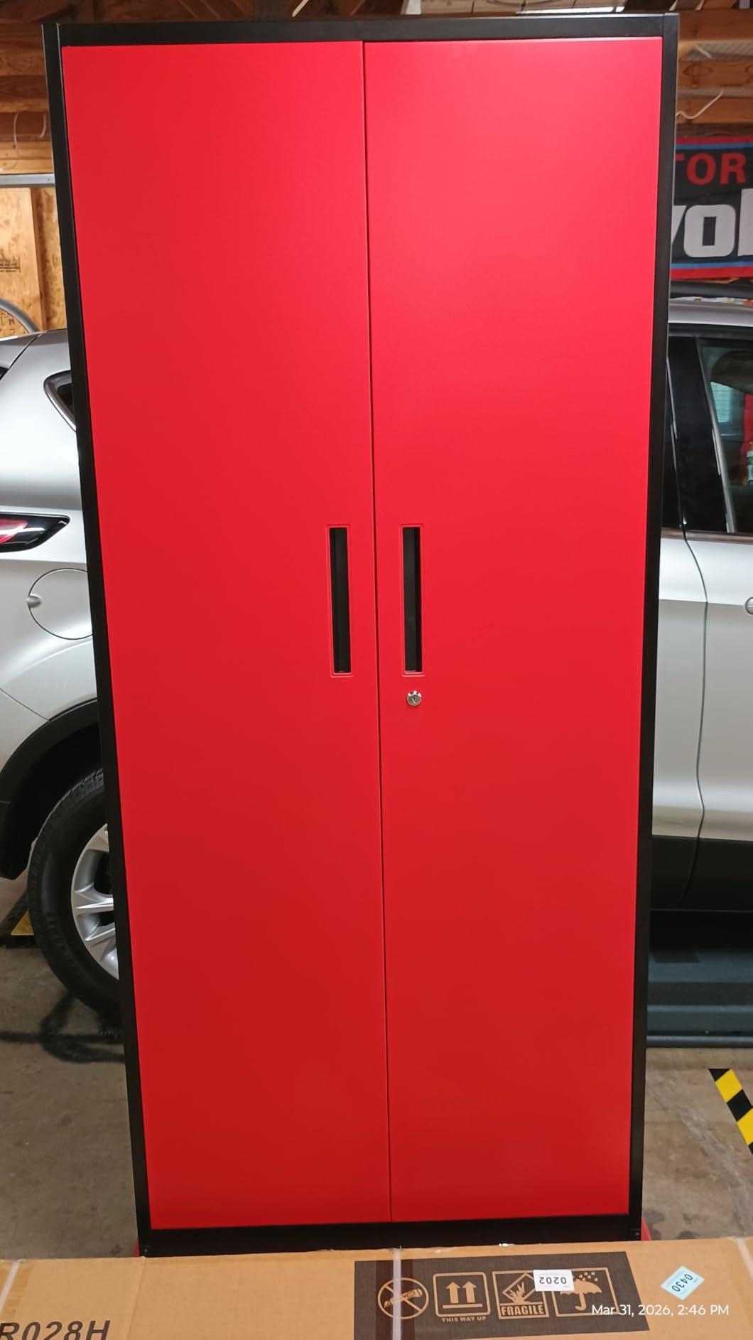 INTERGREAT Metal Storage Cabinet with Wheels, 73