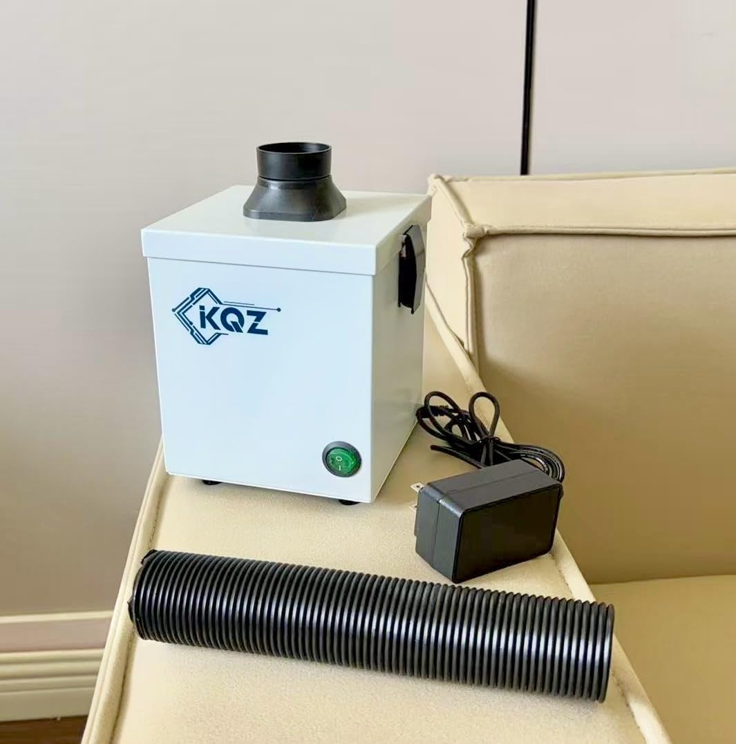 KQZ B1 Solder Fume Extractor 168m³/h Smoke Absorber with H13 HEPA | 99.99% Filtration 5 Pre-Filter Smoke Extractor with 360° Adjustable Tube Desktop Portable for Welding 3D Printing Nail Salon customer photo 2