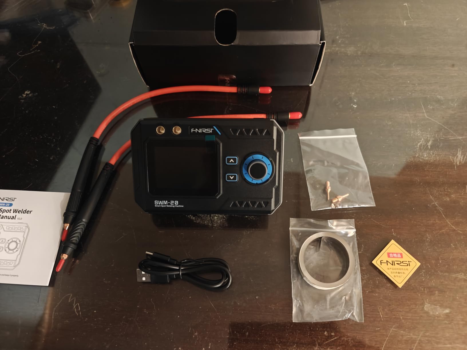 FNRSI SWM-20 Battery Spot Welder, 1200A Double Pulse Battery Welder Machine | 2.4