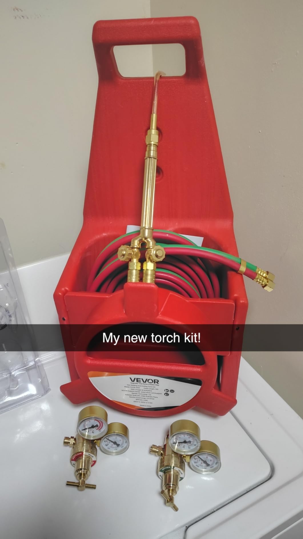 VEVOR Oxygen Acetylene Torch Kit with Check Valves and 15 ft Twin Hose for Gas Welding, Brazing and Metalworking customer photo 1