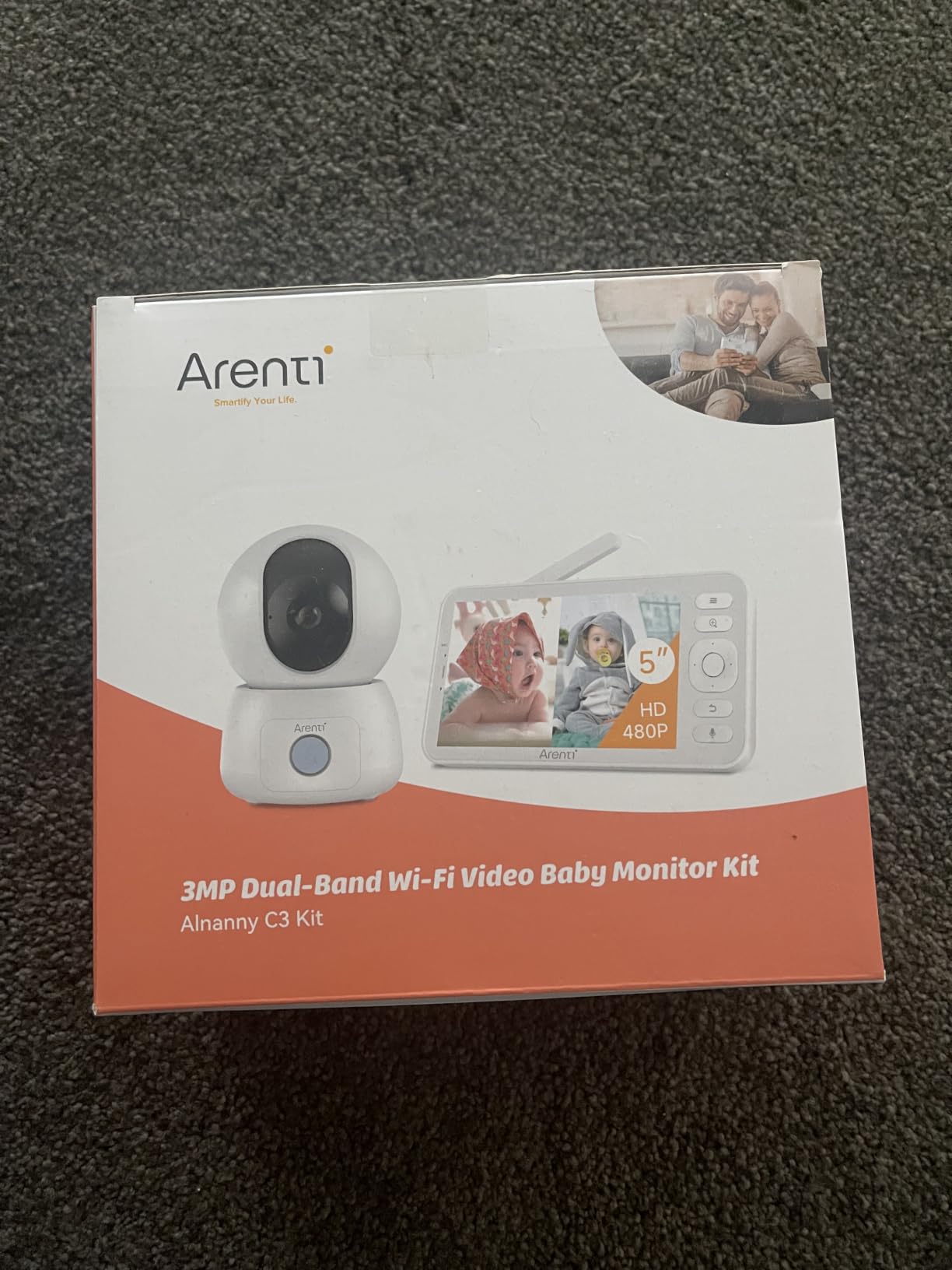 ARENTI Baby Monitor C3 Kit, 3MP WiFi 6 PTZ Camera with 5