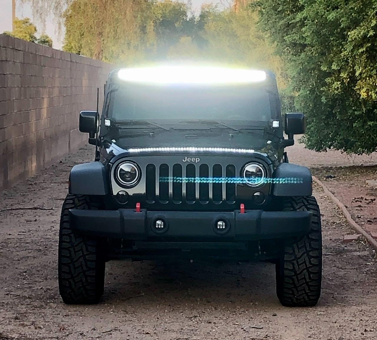 YITAMOTOR 52 Inch LED Light Bar, 500W Dual Row Combo with TJ Bracket customer photo 2