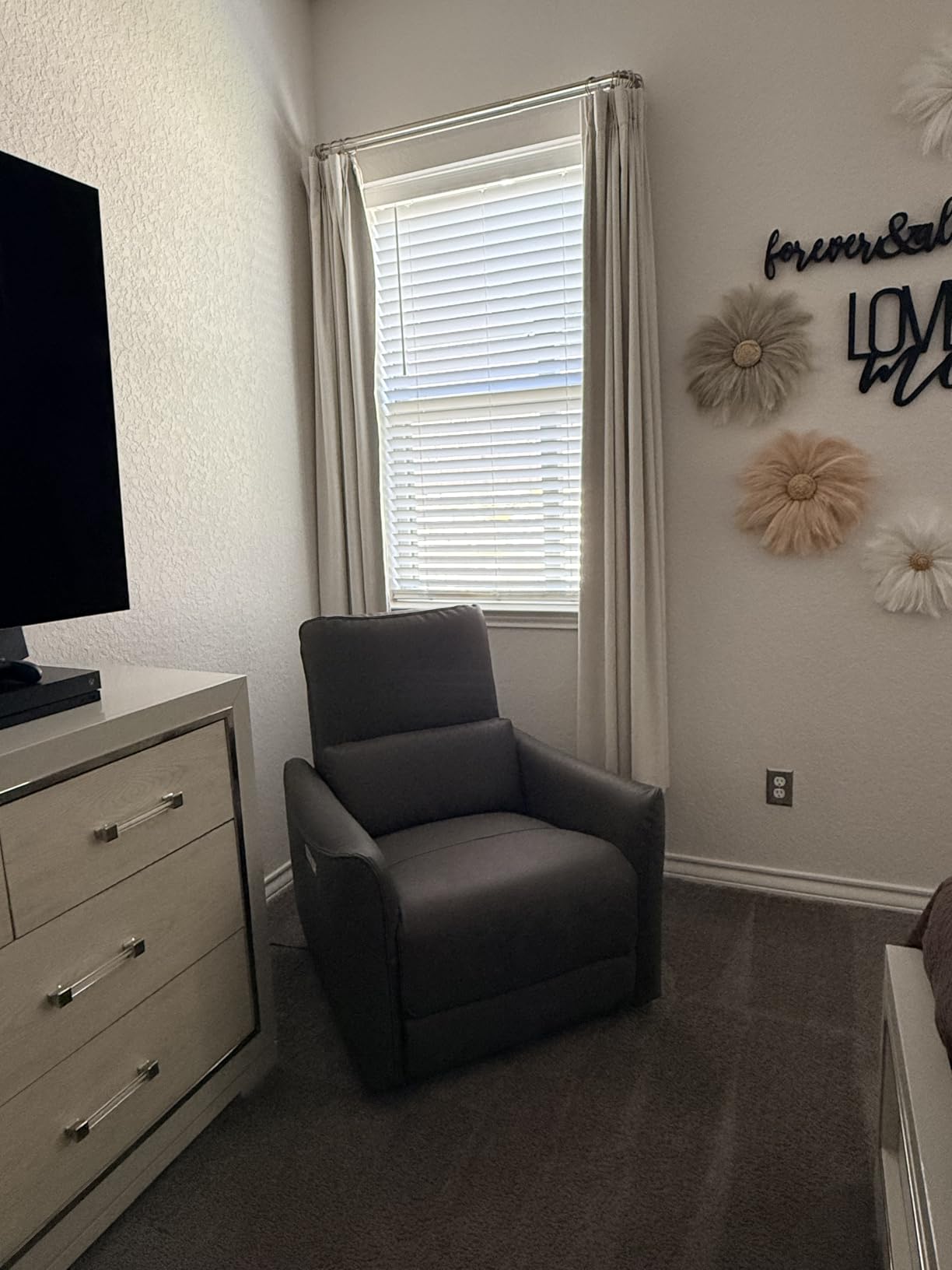CHITA Power Swivel Glider Recliner Chair, Tall-Wide, Dove Grey customer photo 2