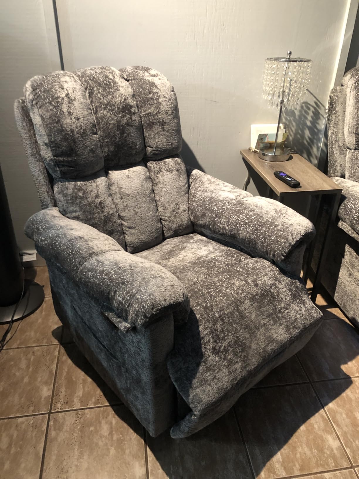 Korser Recliner Chair, Swivel Rocker Recliner Chair for Adults, Small Recliners for Small Spaces, Comfy Manual Recliner, Upholstered Nursery Rocking Chair for Living Room, Chenille, Khaki customer photo 2