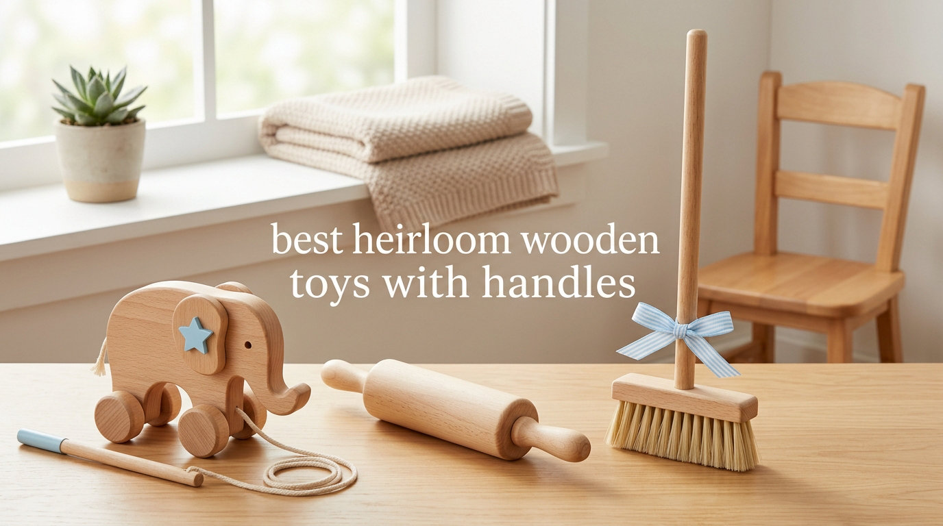 best heirloom wooden toys with handles