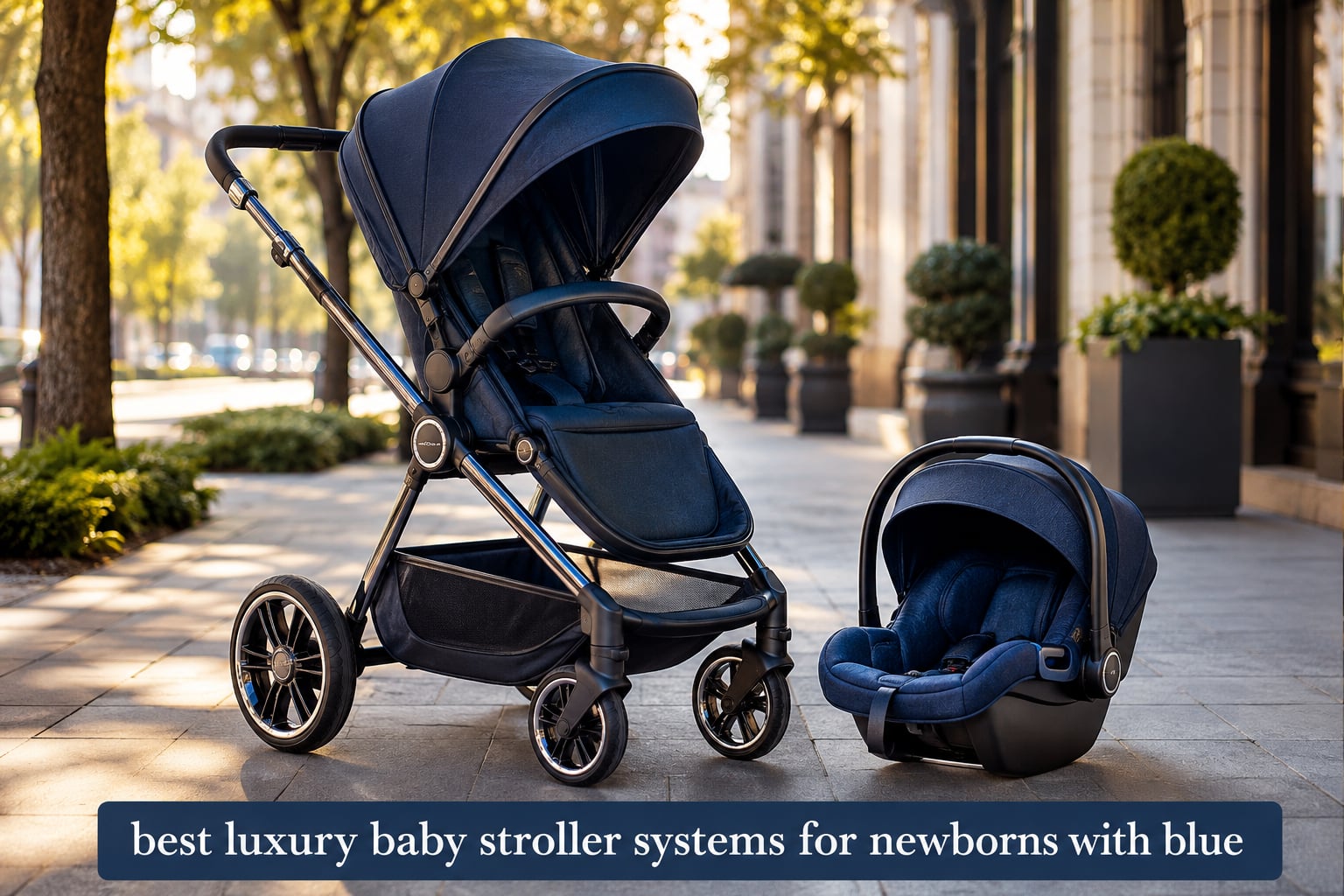 best luxury baby stroller systems for newborns with blue