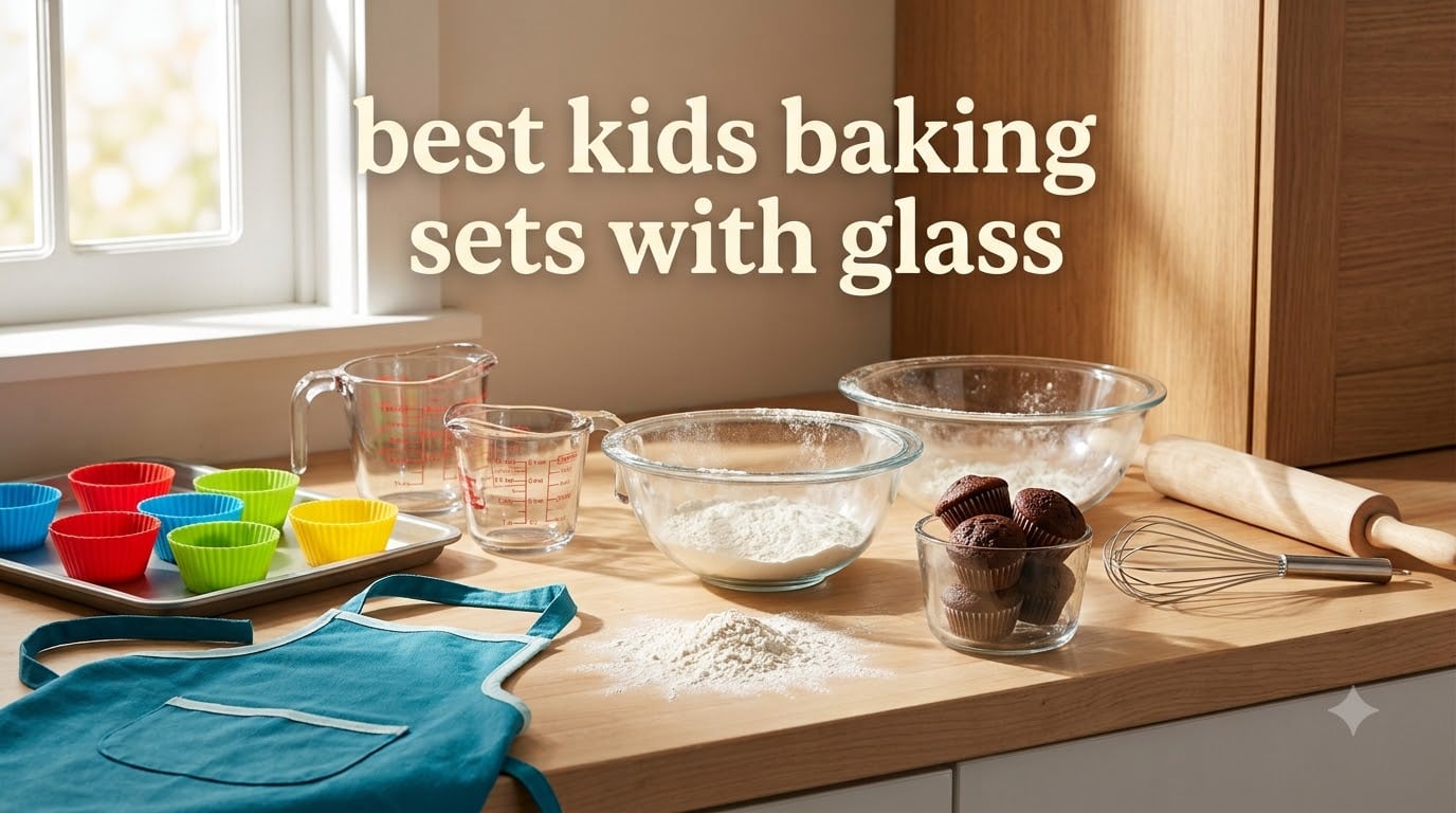 best kids baking sets with glass