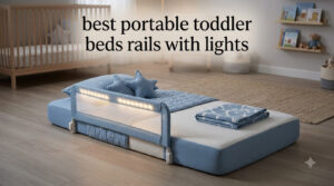 best portable toddler beds rails with lights