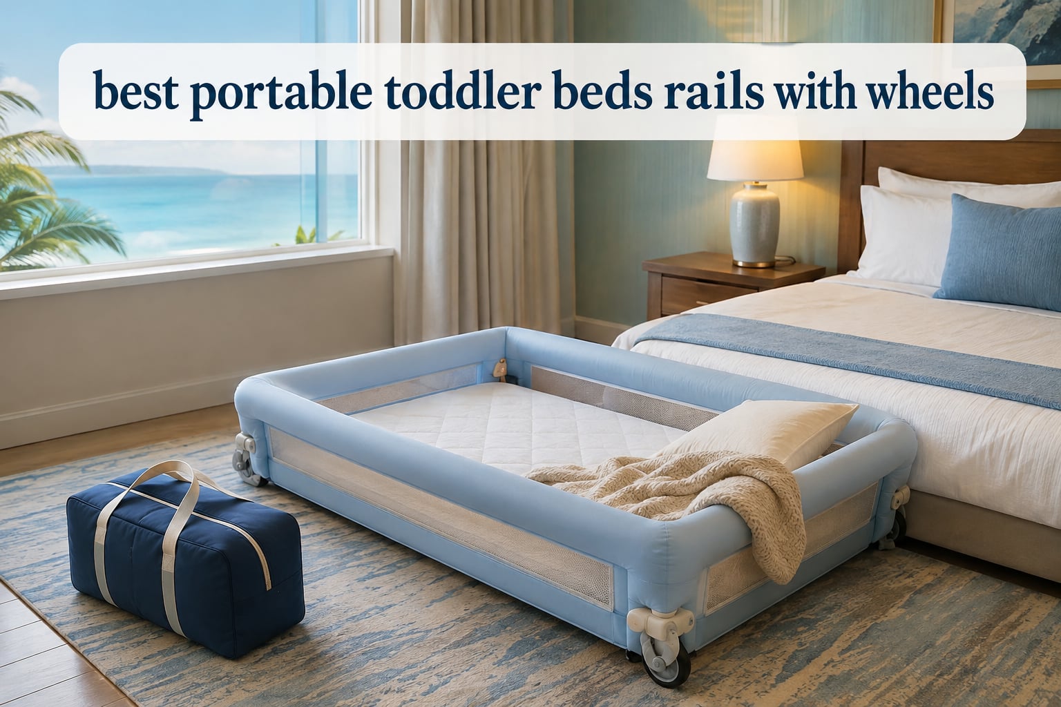 best portable toddler beds rails with wheels